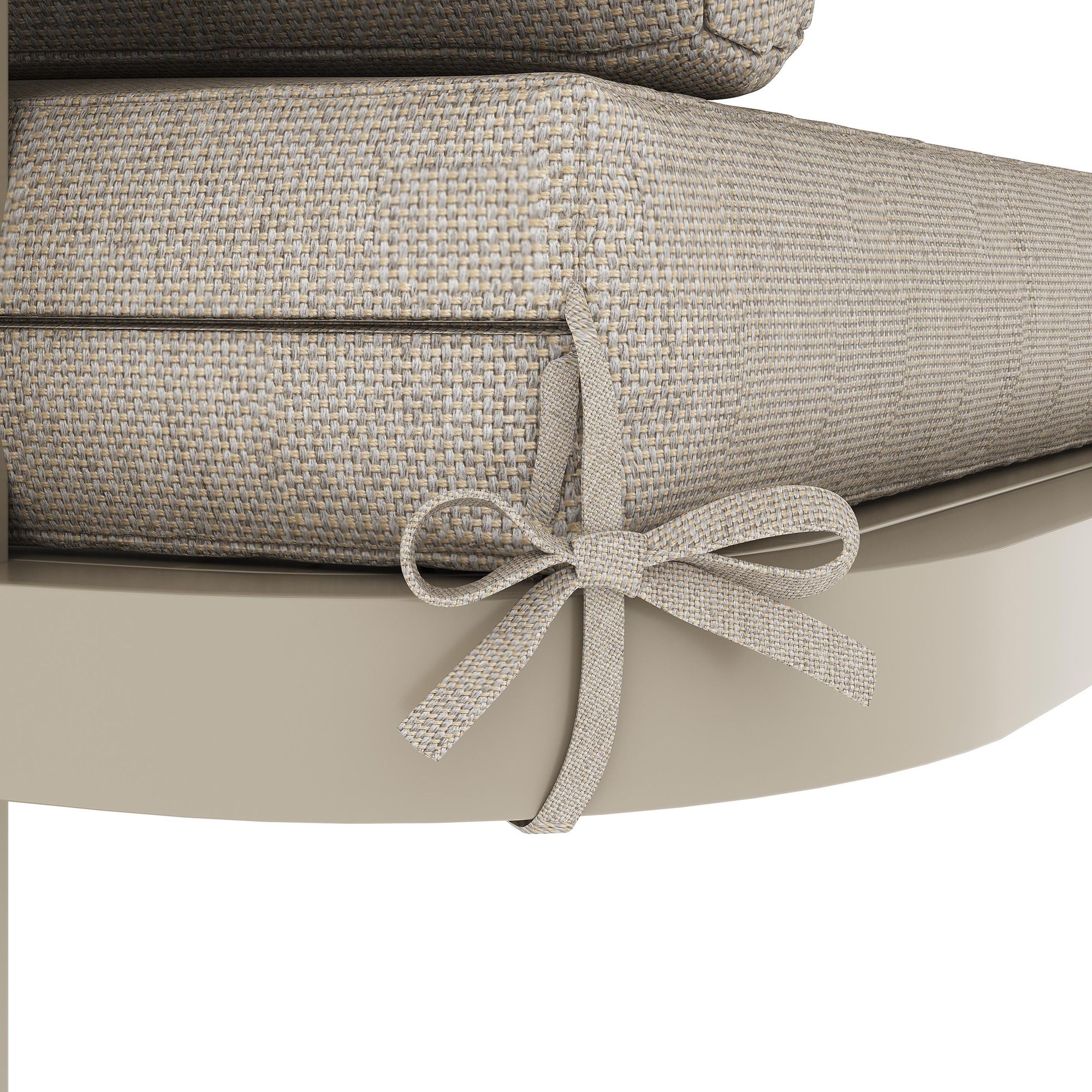 Flieks Gartenmöbel-Set 6 teilig für 8-10 Personen, Gartenlounge-Set mit Bank und Tisch, Gartengarnitur Sofagarnitur mit Seil-Design, Beige