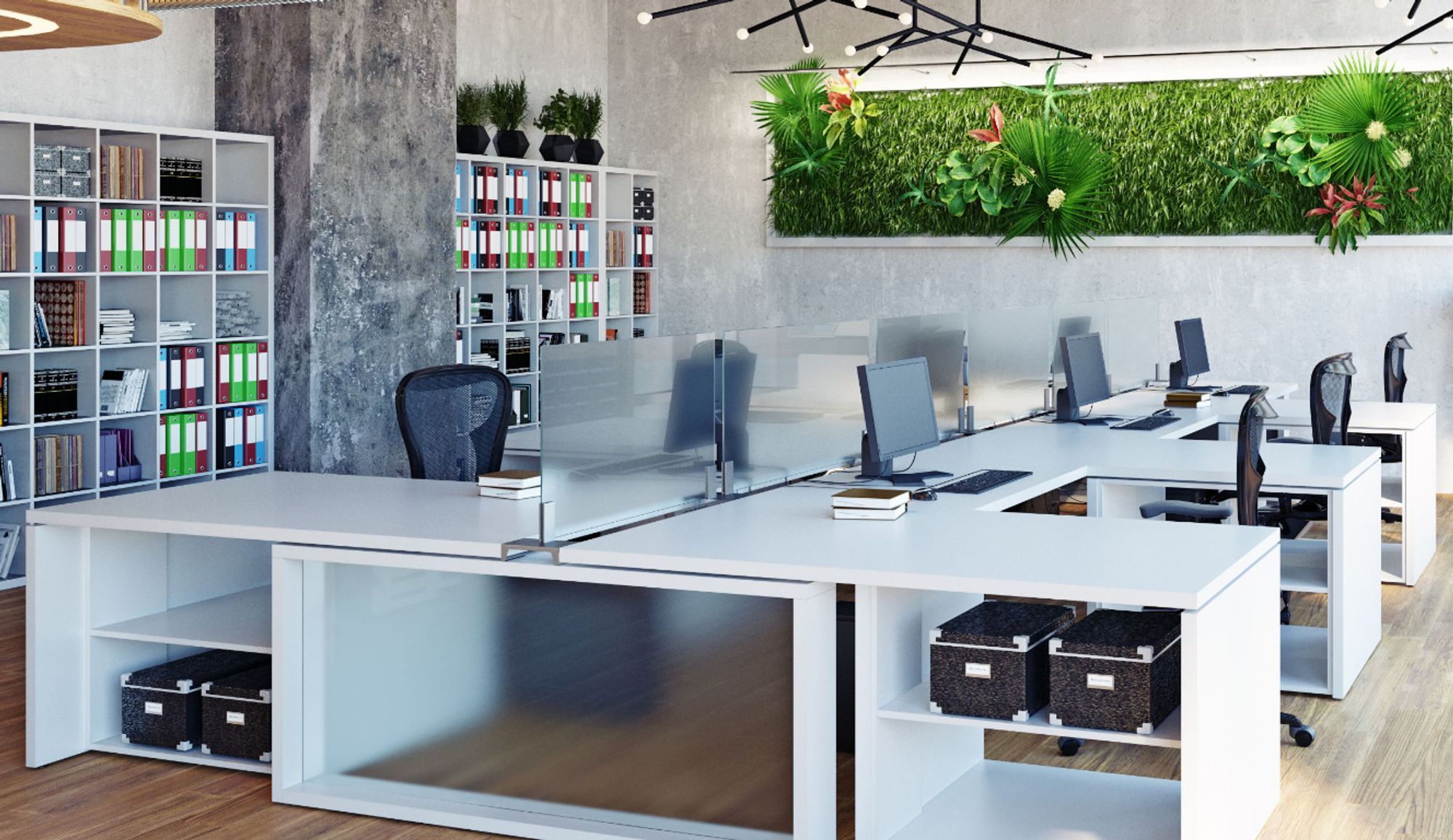 SVITA Schreibtisch Sichtschutz Trennwand 118x34cm (BxH) Büro Office Akustikschutz Klemmbefestigung zum Aufstellen Grau