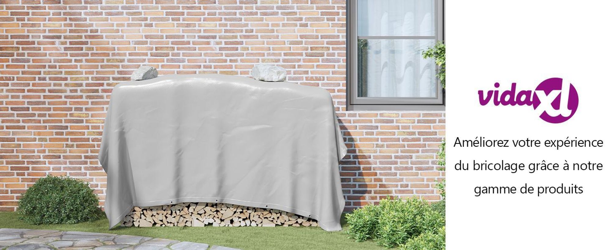 vidaXL Bâche de protection 650 g/m² 3x3 m Gris