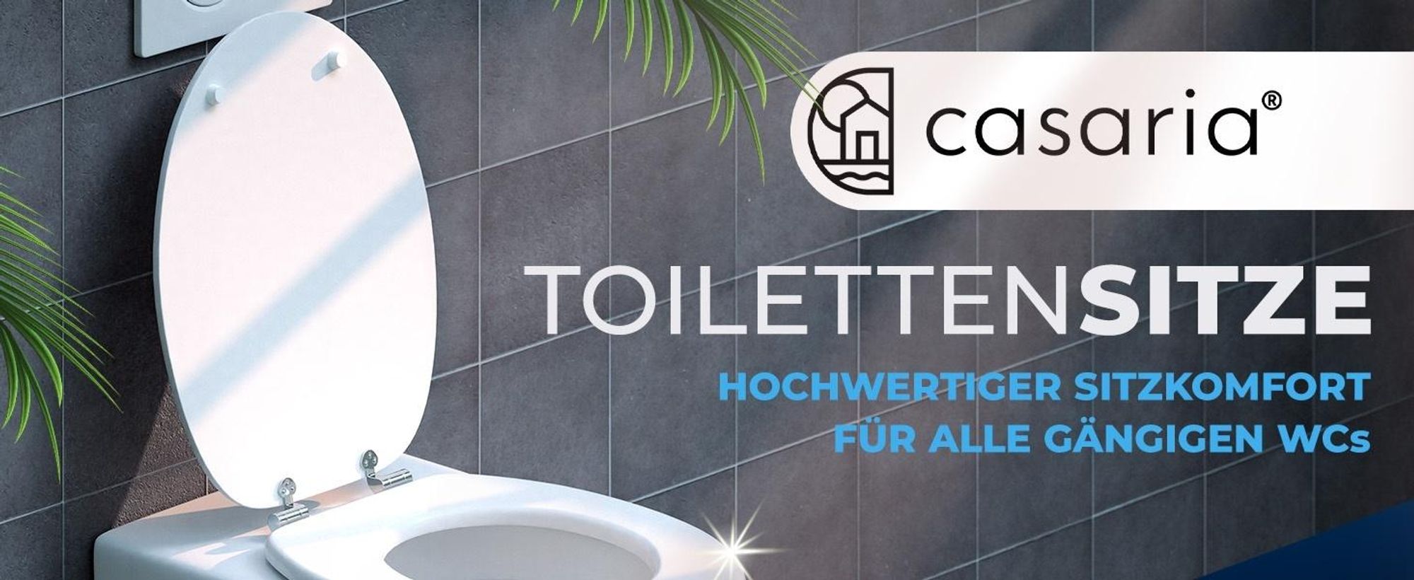 CASARIA WC Sitz mit doppelter Absenkautomatik Weiß