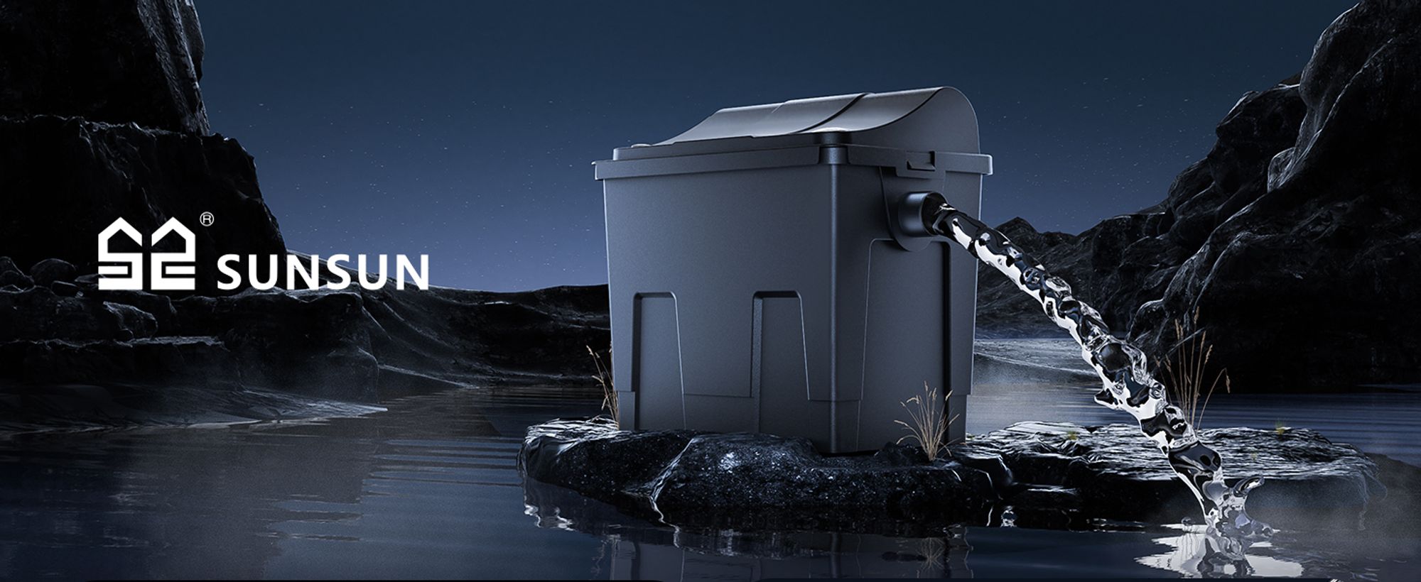 SunSun CBF-200A Bioteichfilter mit 1 Kammer-System für Koi Teich, 6.000 l/h inkl Filtermaterial Biofilter Teichfilter Durchlauffilter Filteranlage