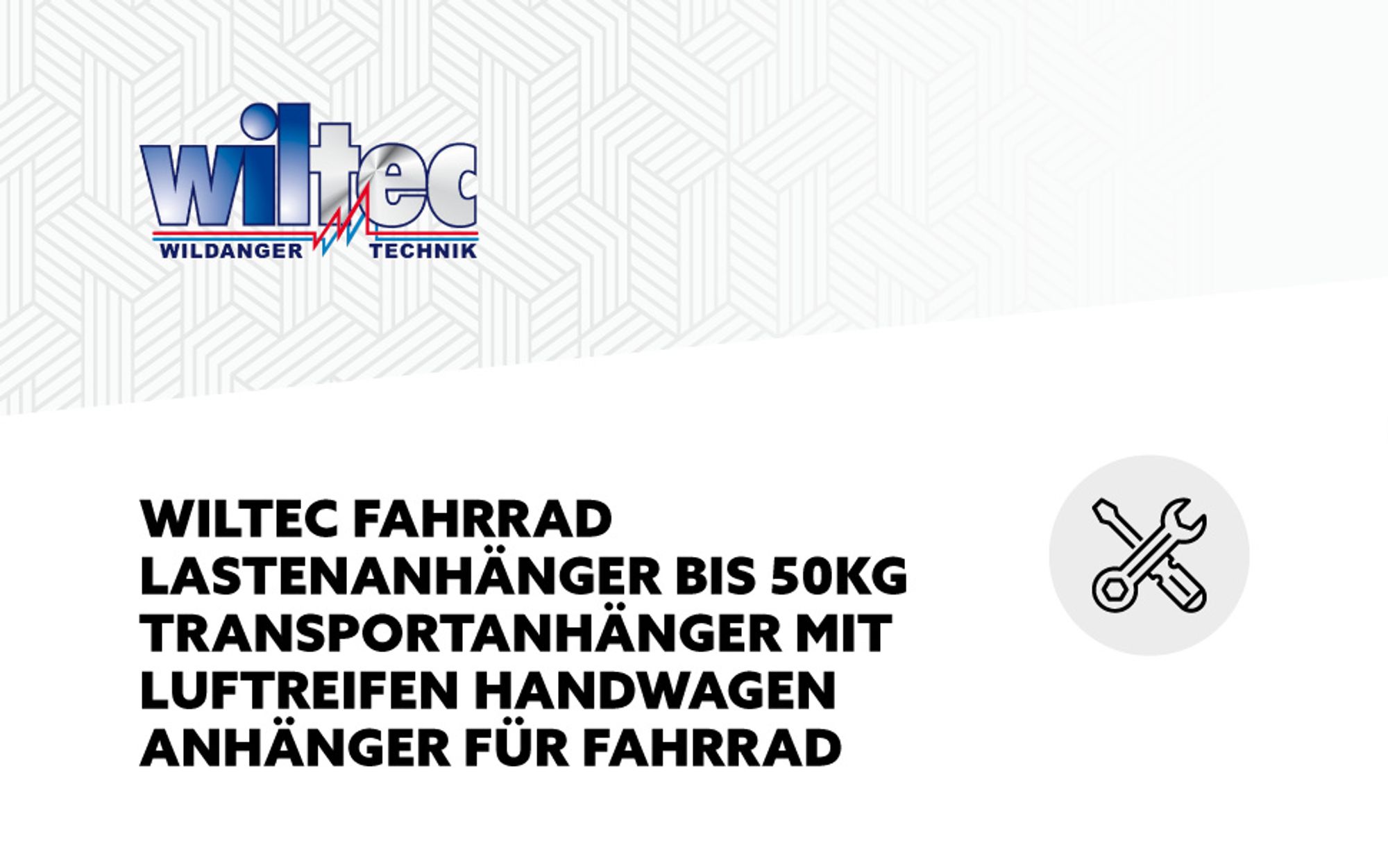 Wiltec Fahrrad Lastenanhänger 145x57,5x73 cm bis 50 kg, Fahrradanhänger mit Transportkiste, Schnellkupplung und Luftreifen, Handwagen Anhänger für Fahrrad