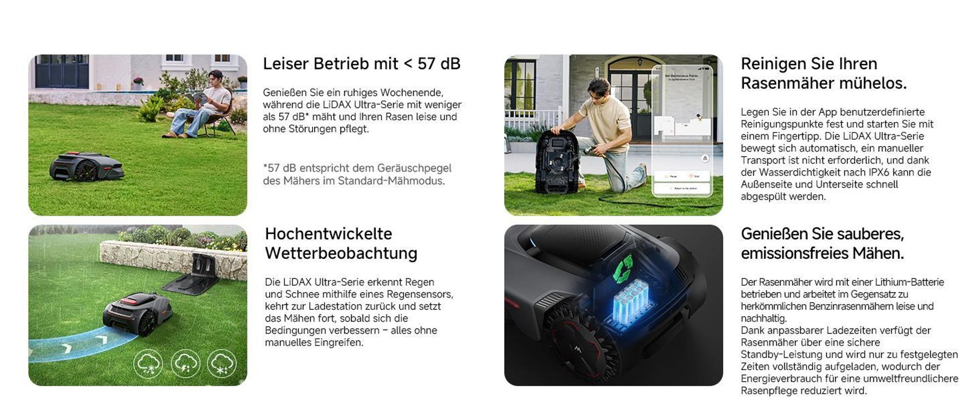 MOVA LiDAX Ultra 800 Mähroboter inkl. Sonnendach – 3D-LiDAR & AI Vision, 500–800㎡, Präzise Navigation