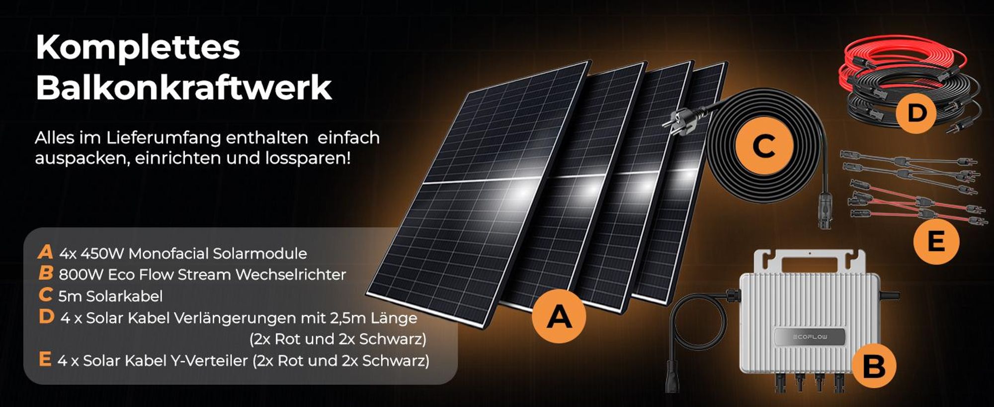 Sunniva Balkonkraftwerk 1800W Komplettsets