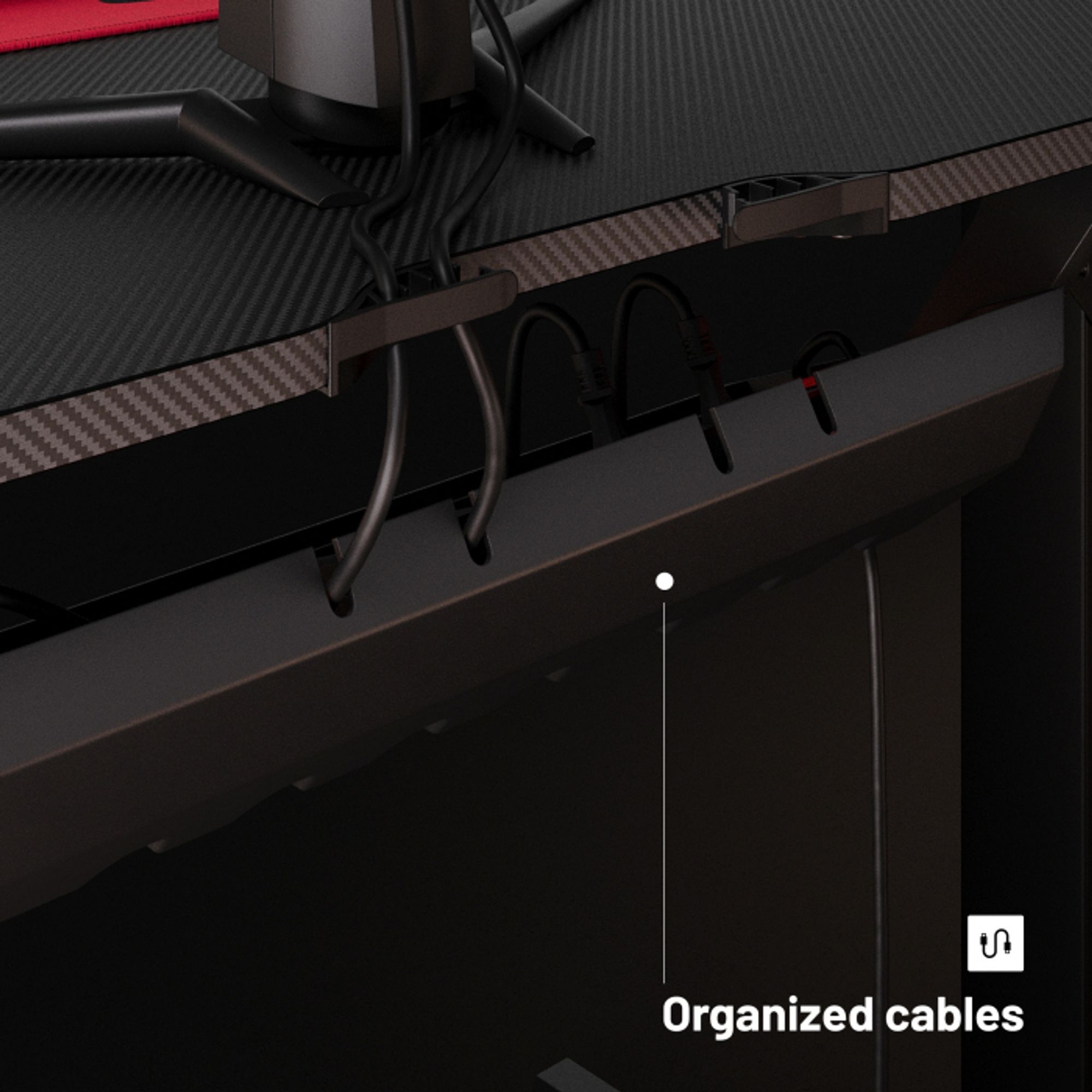 DIABLO CHAIRS X-Mate, Gerade, Rechteckige Form, Karbonfaser, Karbonfaser, Gaming, Schwarz