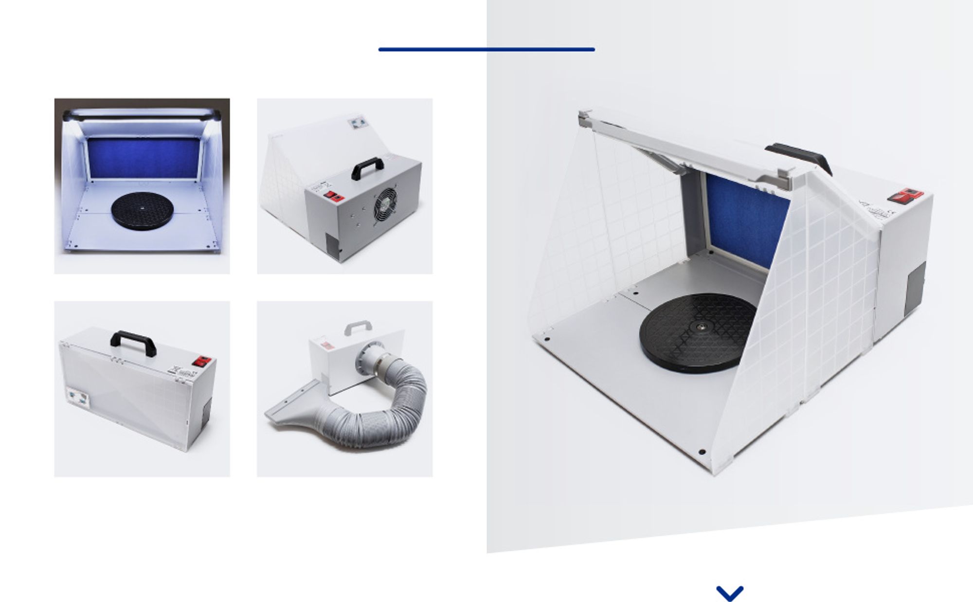 Wiltec Airbrush Absauganlage 4 m³/min, nur 47 dB, zur Absaugung von Farbe Farbnebel Sprühnebel, Filter erweiterbar, mit LED Beleuchtung, Lackierkabine für Airbrush-Arbeiten