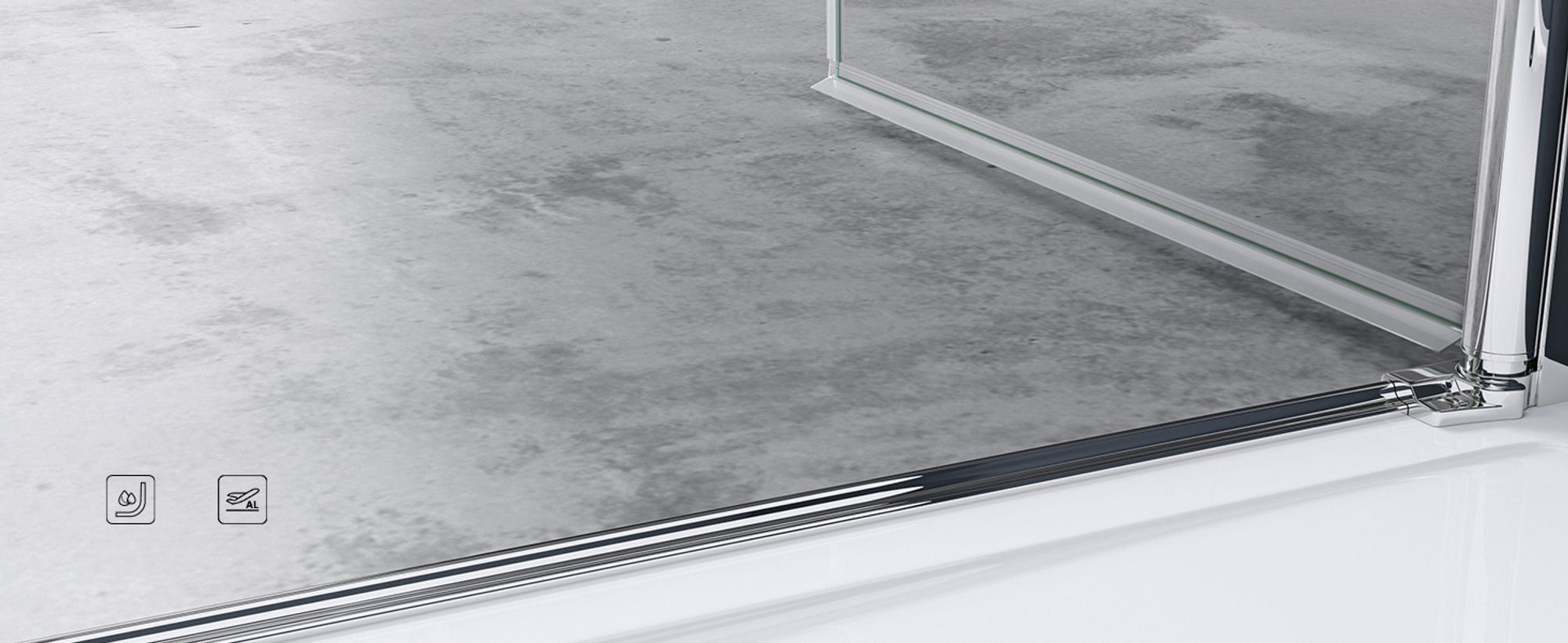 Mai & Mai Duschtür Nischentür dusche Duschabtrennung Duschkabine Schwingtür 180° Doppeltür 6mm ESG Nano-Beschichtung Vollsatiniert mit Hebe- und Senkmechanismus 100x195cm Ter24VS