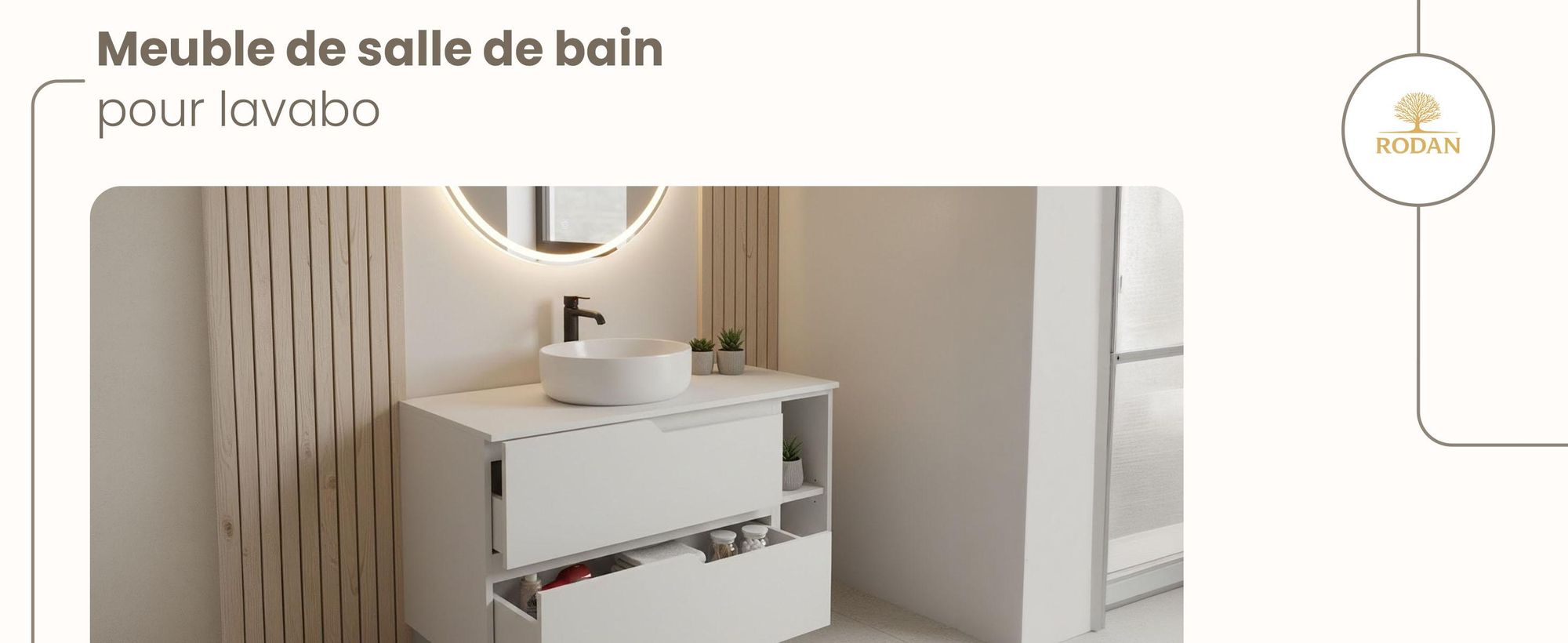 RODAN, meuble de salle de bain, armoire moderne, meuble sous vasque, meuble sous lavabo