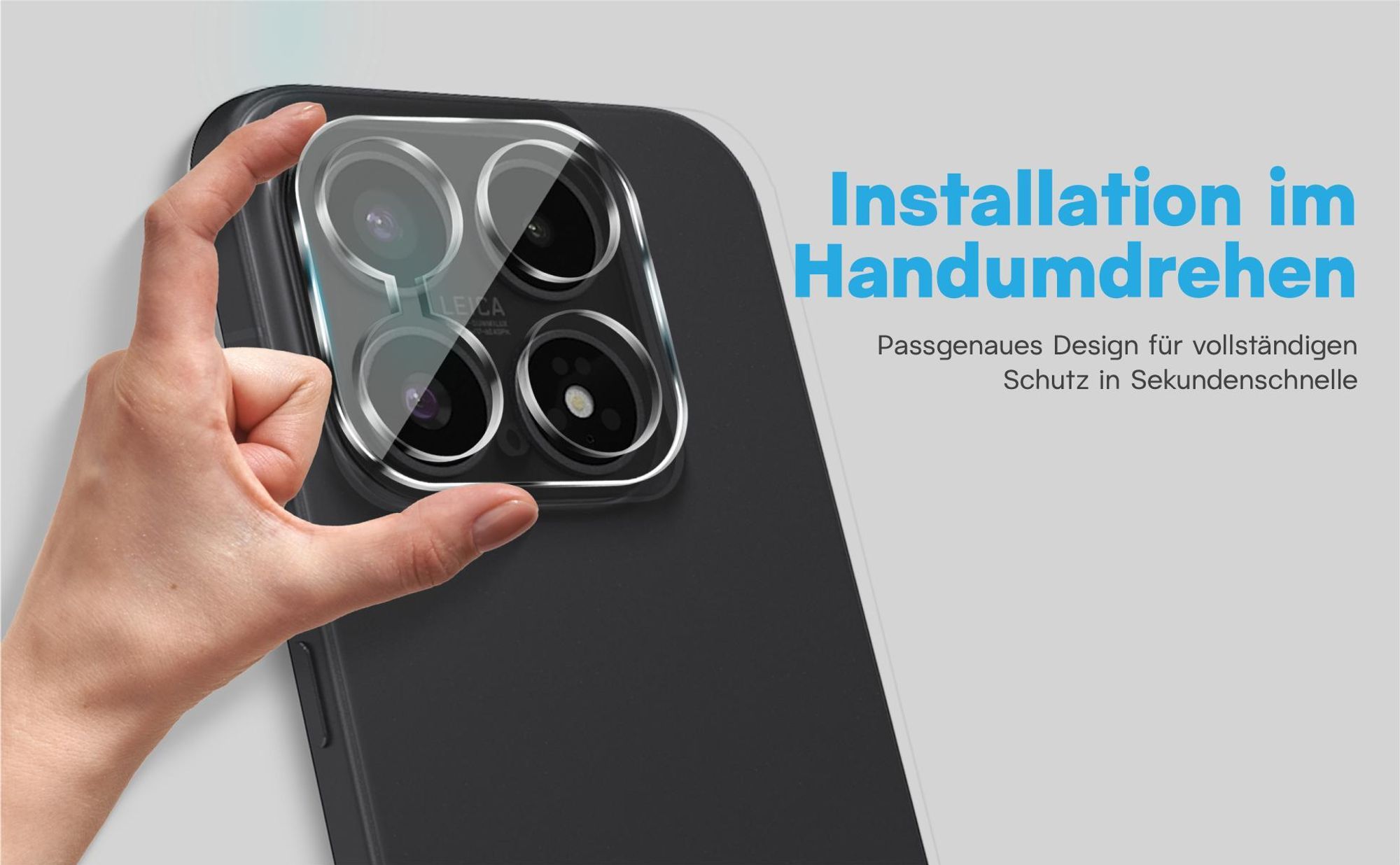 2x Kameraschutz aus 9H Glas für Xiaomi 17 in passgenauem Design