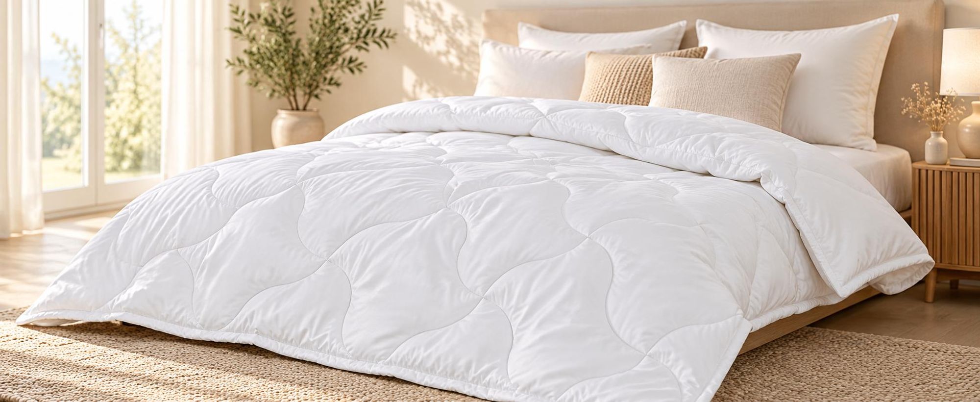 Livessa Bettdecke 200x200 cm Ganzjahresdecke Steppdecke ohne Bezug
