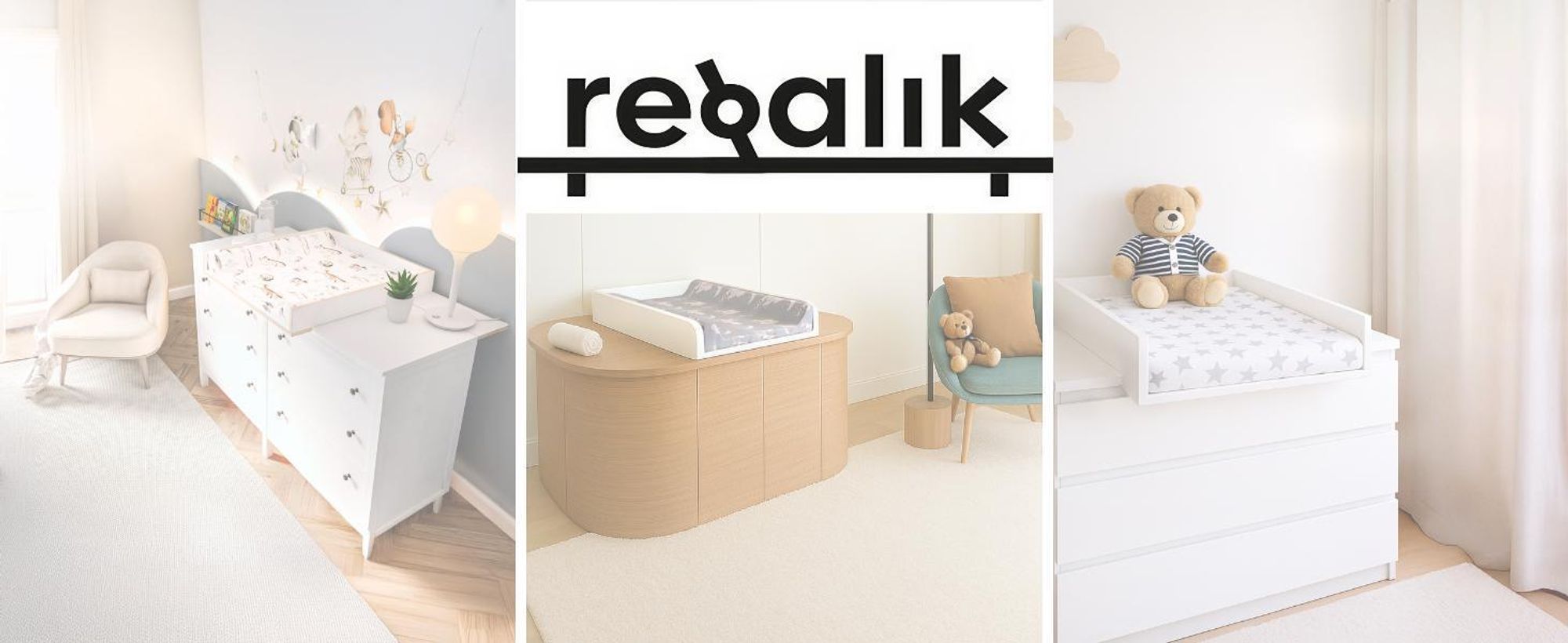 regalik Wickelaufsatz Universal, Wickeltischaufsatz für Kommoden in beliebiger Breite, Abnehmbar Wickelkommode aufsatz, Abgerundeten Frontplatten, Oak, 72cm x 54cm