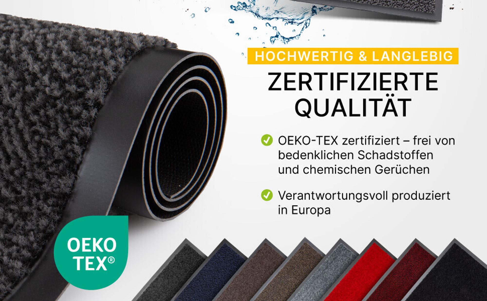 Entrando Fußmatte 120x180 cm in Schwarz Anthrazit - Rutschfeste Schmutzfangmatte für innen und außen - ideal für Haustür, Flur, Balkon, Terrasse - Carpet Fußabtreter Türmatte Schuhabstreifer Fußabstreifer Fußmatten Schmutzmatte Schuhmatte Türvorleger Doormat Fussabstreifer Teppich für draußen Fussmatten für den Aussenbereich Fussmatten