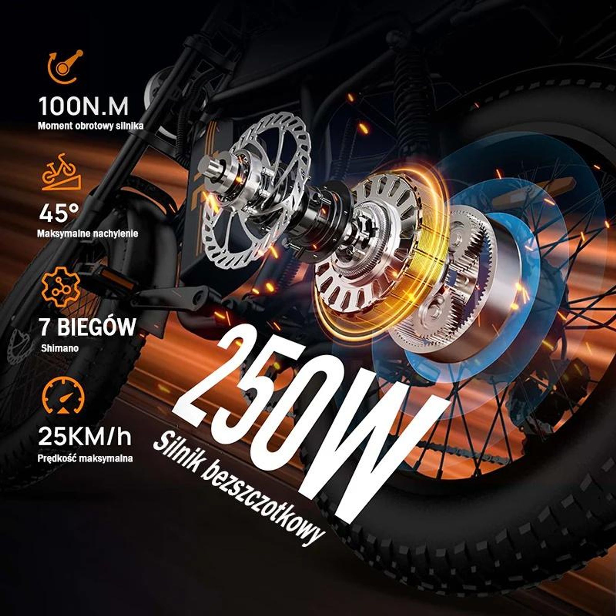 URLIFE T2 Rower Elektryczny - Silnik 250W Bateria 48V 15.6Ah Hamulce Tarczowe Tryb wspomagania pedałowania - Czarny