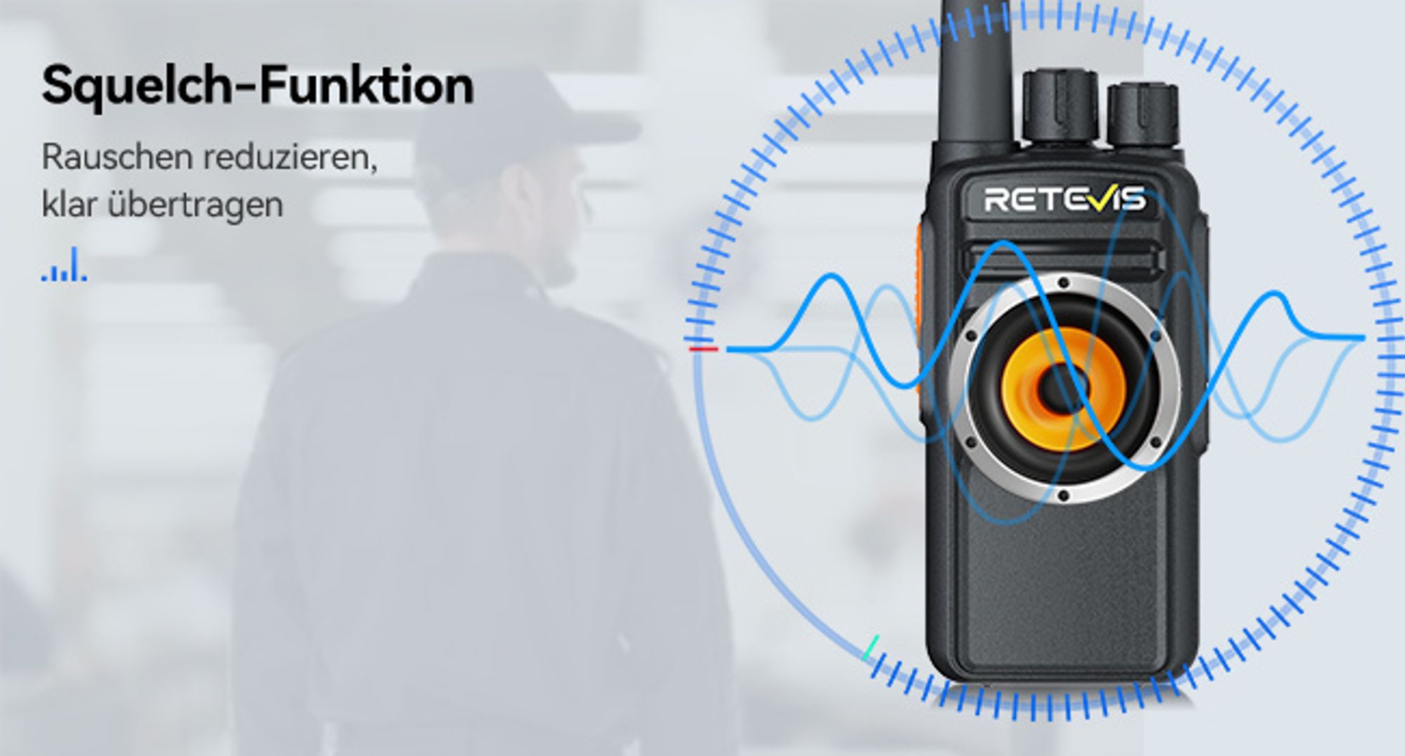 Retevis RB669 Freenet PMR446 Funkgerät, Lizenzfrei Funkgeräte RT24V 2.0, 16 und 6 Freenet Kanäle, Deutsches Sprachsystem, Großer Reichweite Funkgerät