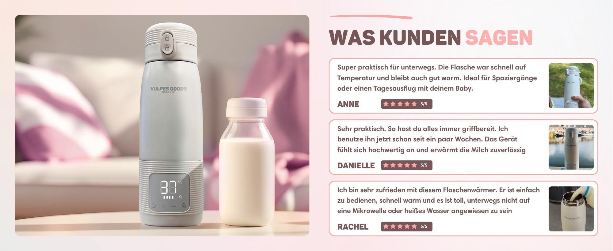 was kunden zu Vulpesgood Milchwärmer sagen