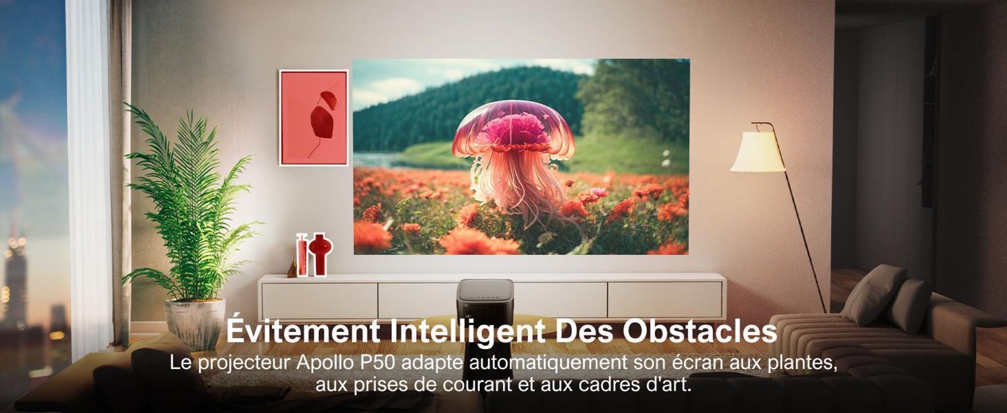 Projecteur ULTIMEA 4K Home Cinema Supporté, Projecteur Netflix, 700 ANSI-Lumen, Dolby Audio, Ajustement de l'écran & évitement d'objet