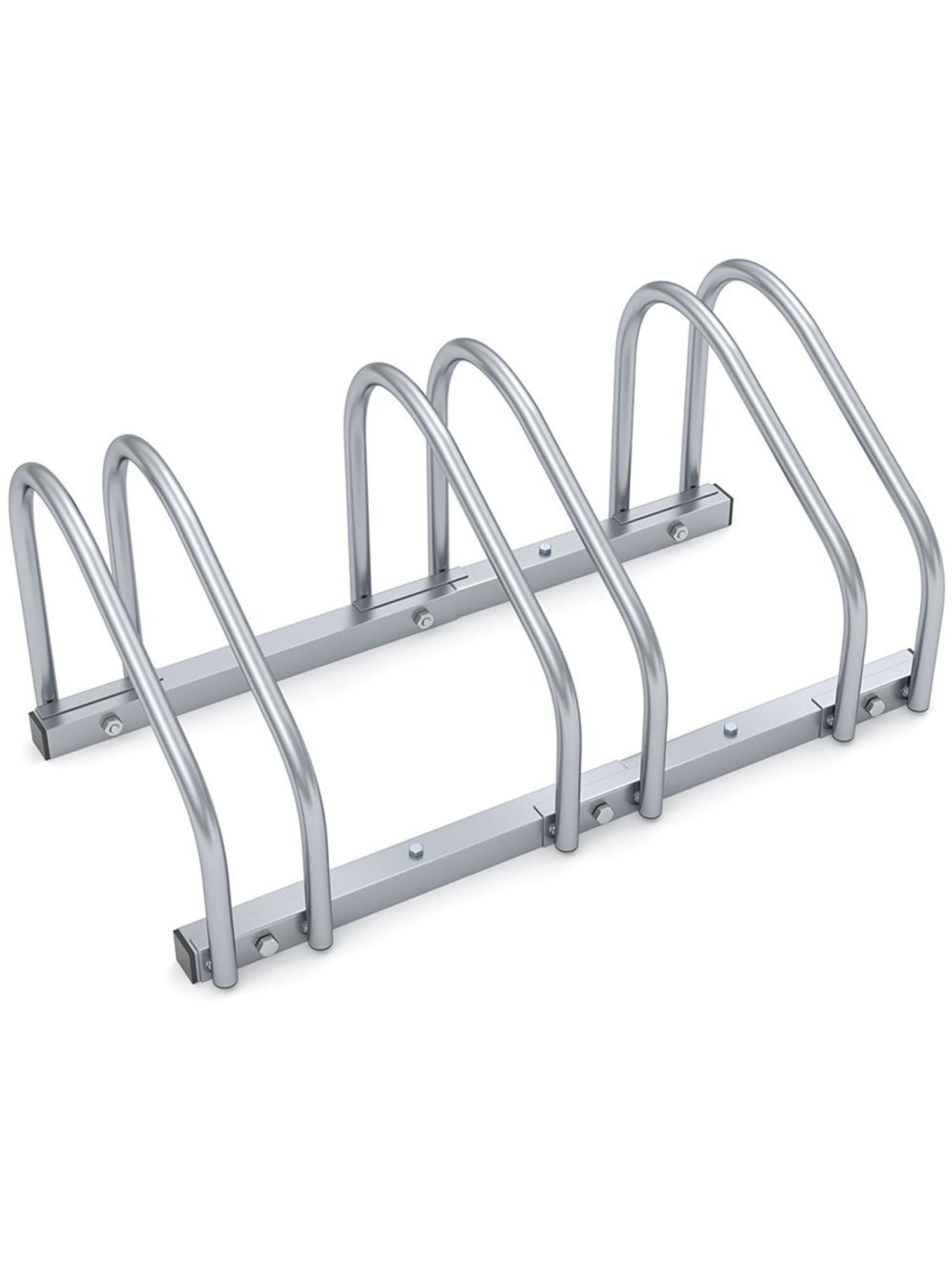 MONZANA® Fahrradständer für 3 Fahrräder 37cm Radabstand 30-65mm Reifenbreite rostfreier Stahl selbstsichernde Schrauben Boden oder Wandmontage Mehrfachständer Fahrradhalter Aufstellständer Radständer