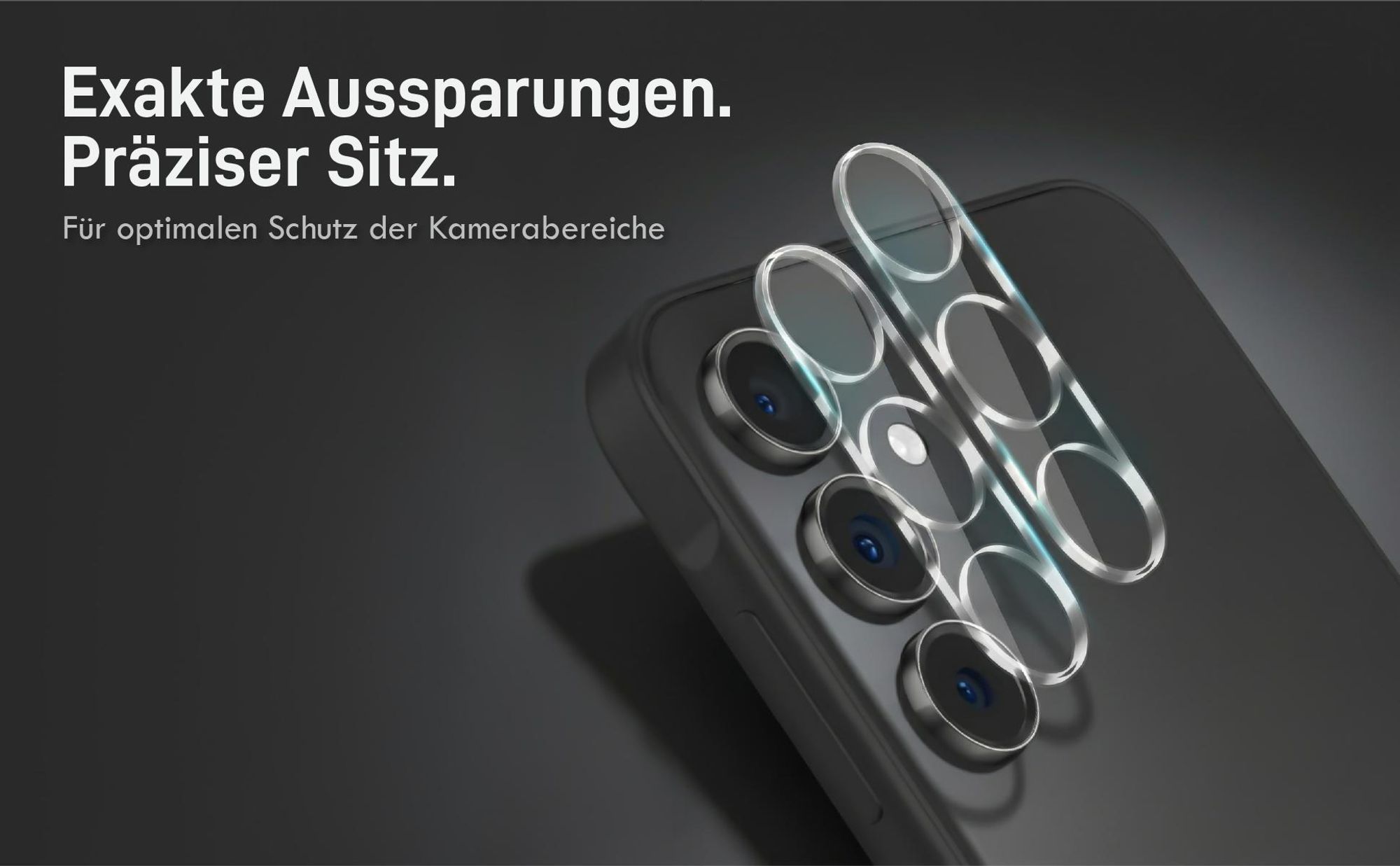 Viererpack Kamera und Displaygläser - Resistent gegen Fingerabdrücke
