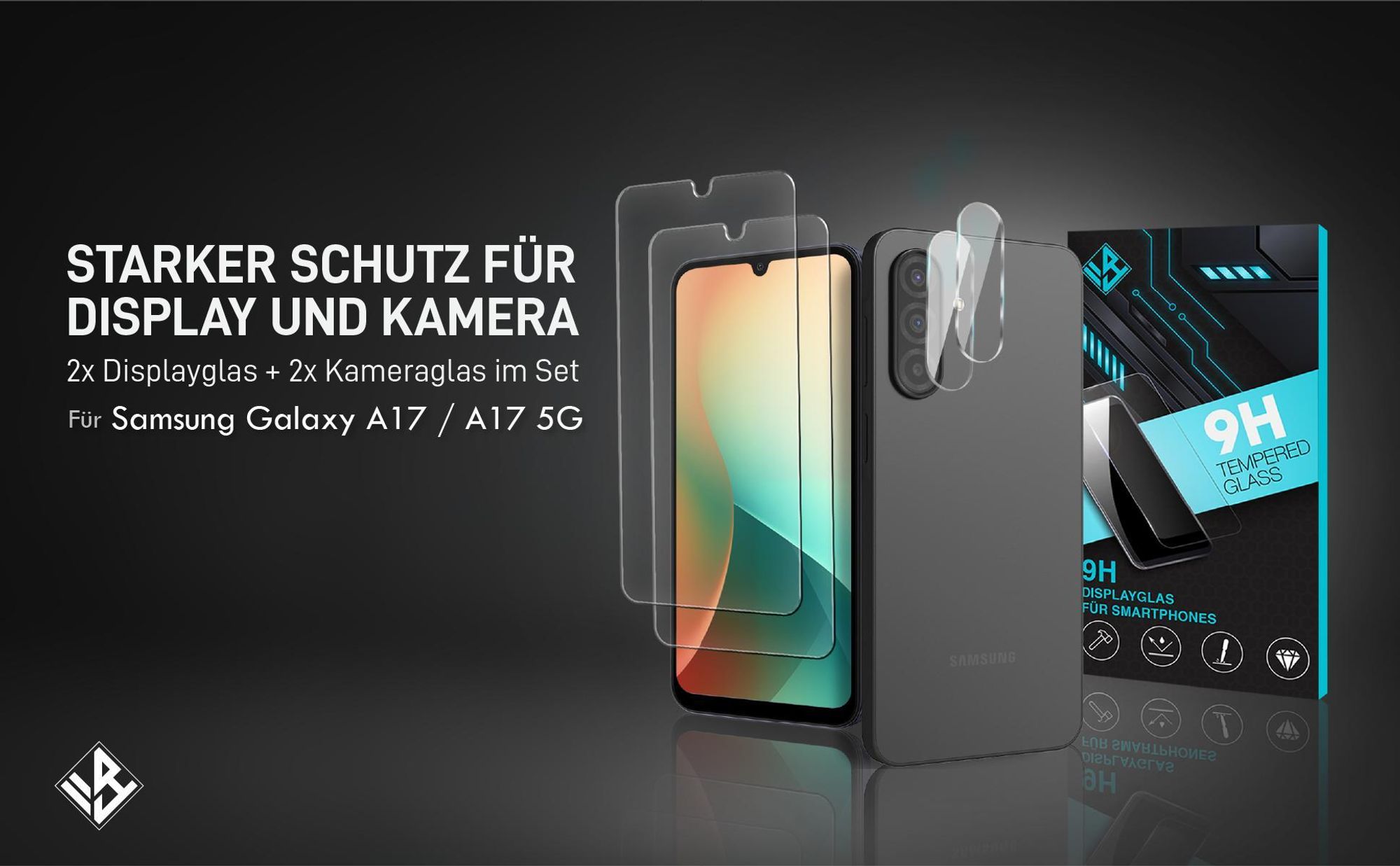 2er Set Kamera & Displayschutzglas für Samsung Galaxy A17 in 9H Härte
