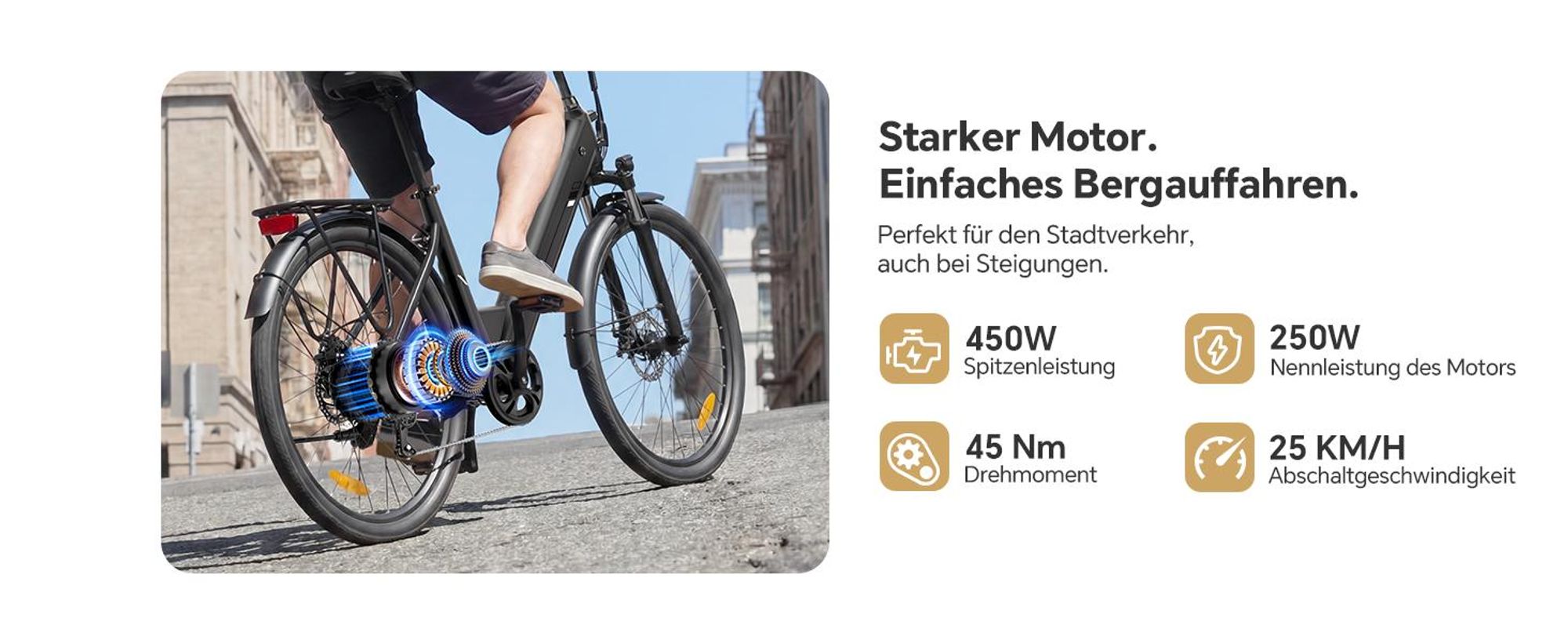 Touroll J2 ST Pro E-Bike Tiefeinsteiger mit 250W Motor, 100km Reichweite, Hydraulikbremsen, Shimano 7-Gang