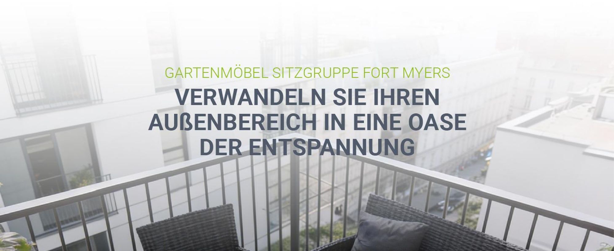 Juskys Polyrattan Gartenmöbel-Set Fort Myers inkl. Abdeckung - Tisch, Sofa & 2 Stühle - Schwarz Grau