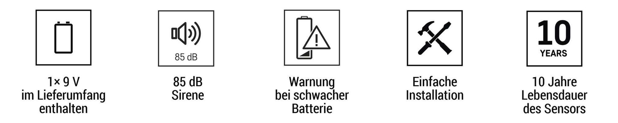 EMOS Rauchmelder zur Decken- und Wandmontage, Akustische Signalisation 85dB, optische LED Warnmeldung, 10 Jahre Lebensdauer, inkl. Batterie, P56503X