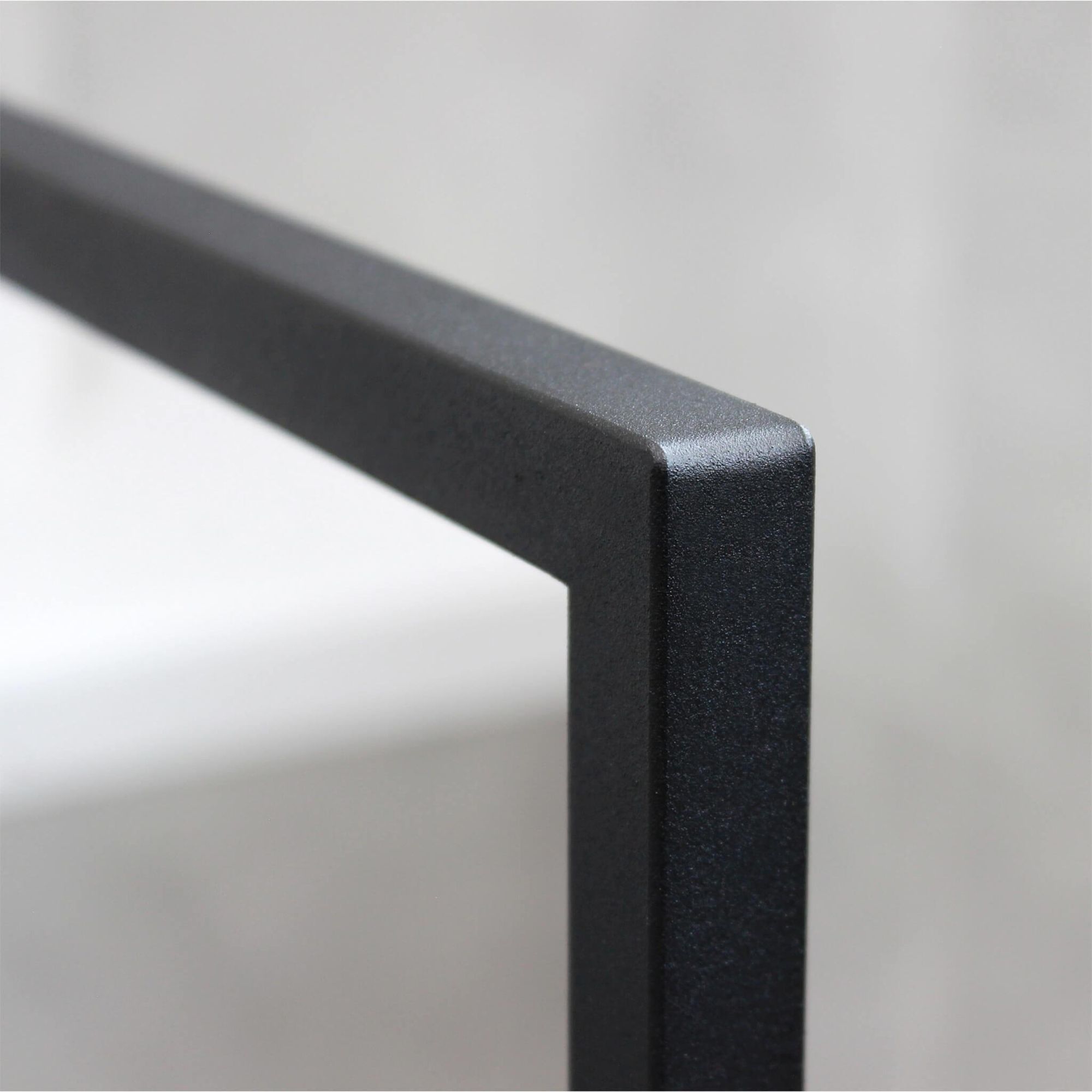 HMP Handtuchständer freistehend 2 Stangen Exklusiv – Handtuchhalter aus einem Stück, 100% Metall schwarz matt, Loft Badezimmer