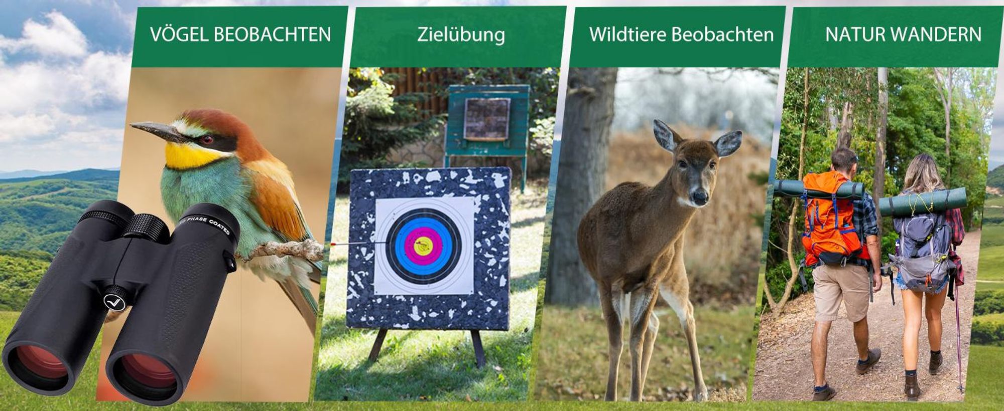 Svbony SV202 ED Fernglas 10x42, BAK4 Prisma, 1000M Sichtfeld, IPX7 Wasserdicht,  für Jagd, Olympische Spiele, Sport