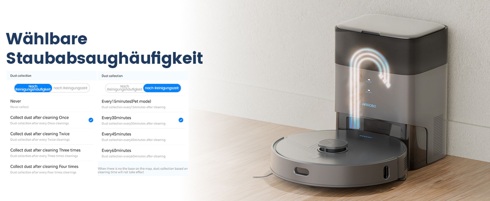 Saugroboter AIRROBO L50+ mit Saug- und Wischfunktion, 10000Pa Leistungsstarke Saugkraft, 240 Minuten Akkulaufzeit