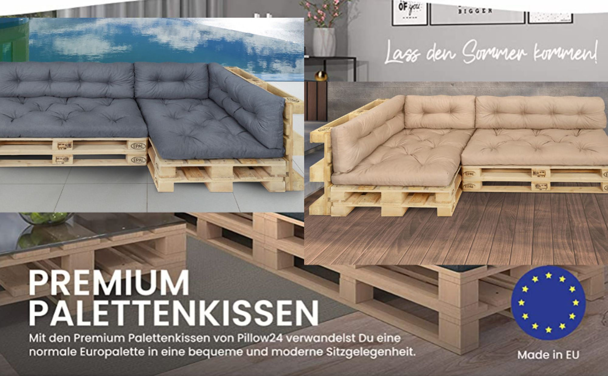 palettenkissen, palettensofa, palettenmöbel outdoor set paletten polster palettenauflage