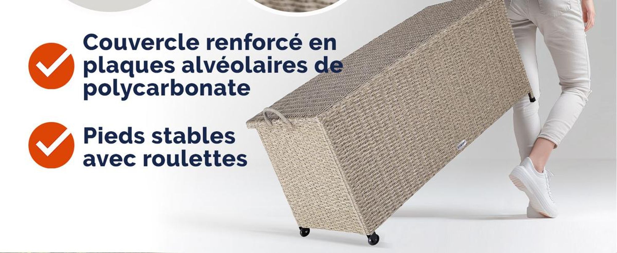 CASARIA Coffre de jardin XXL Noir