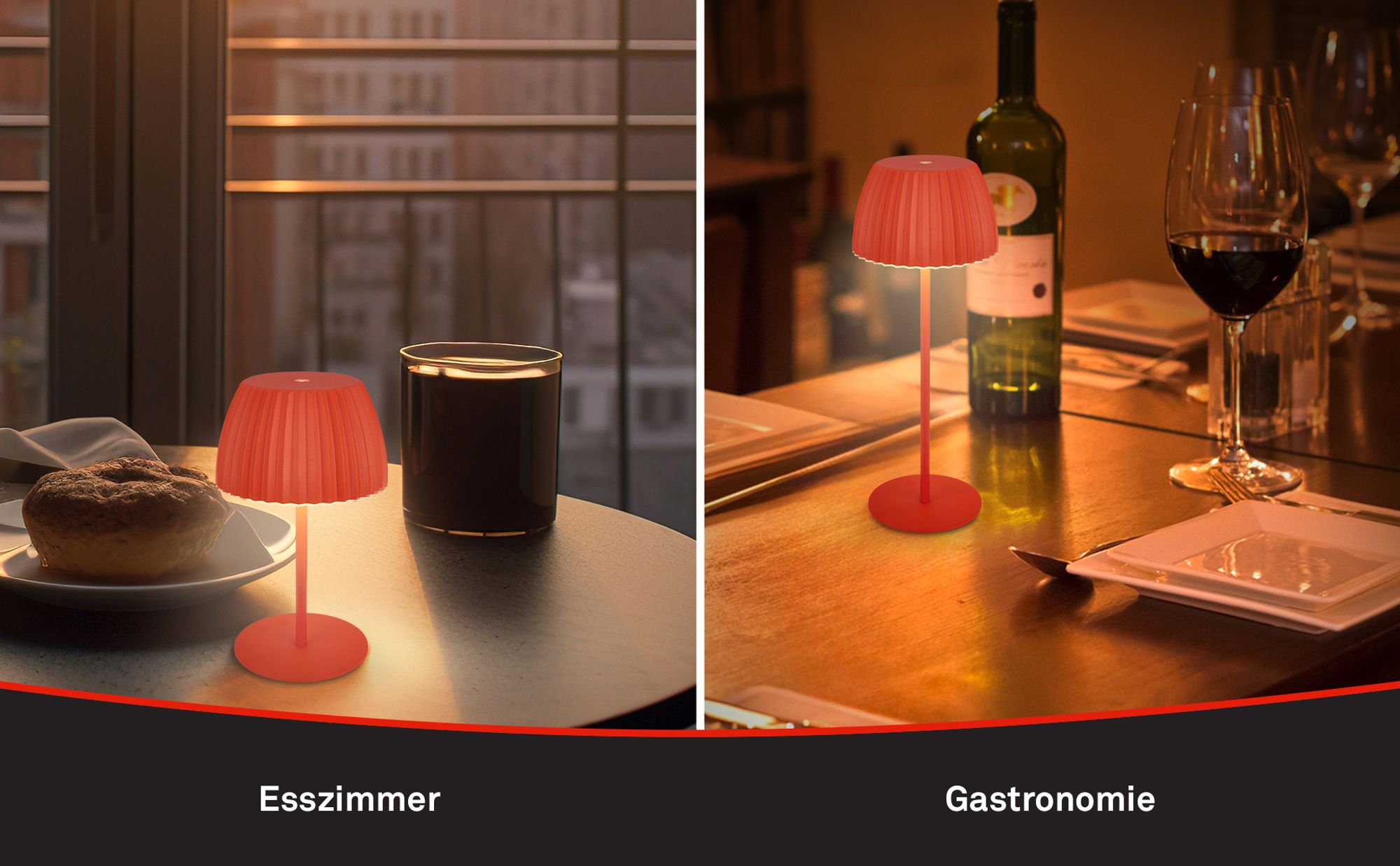 LED Tischlampe Akku LED Tischleuchte Dimmbar Kabellos Touch Aussen/Innen