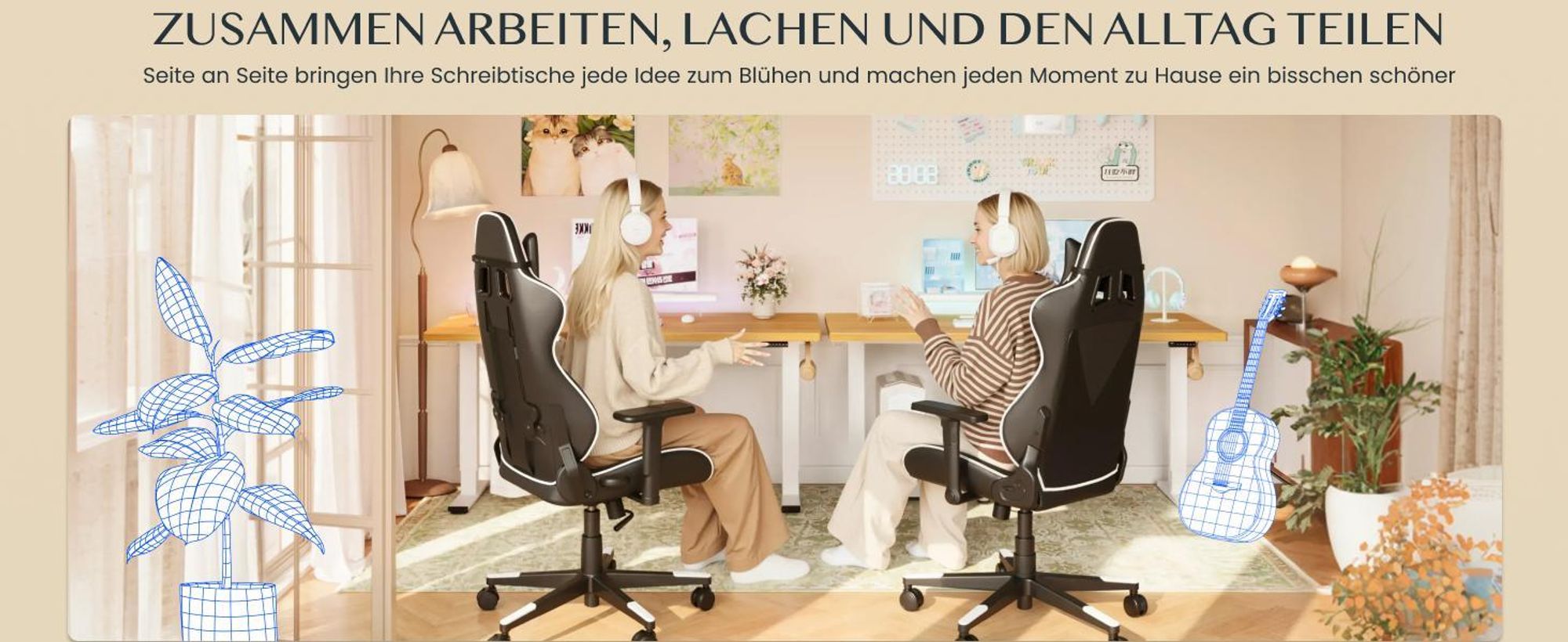 FLEXISPOT E1 Pro Elektrisch Höhenverstellbarer Schreibtisch 160x80cm 25MM EINTEILIGE TISCHPLATTE Doppelmotor 120KG Tragkraft, 4 Speicherplätze (Weiß)