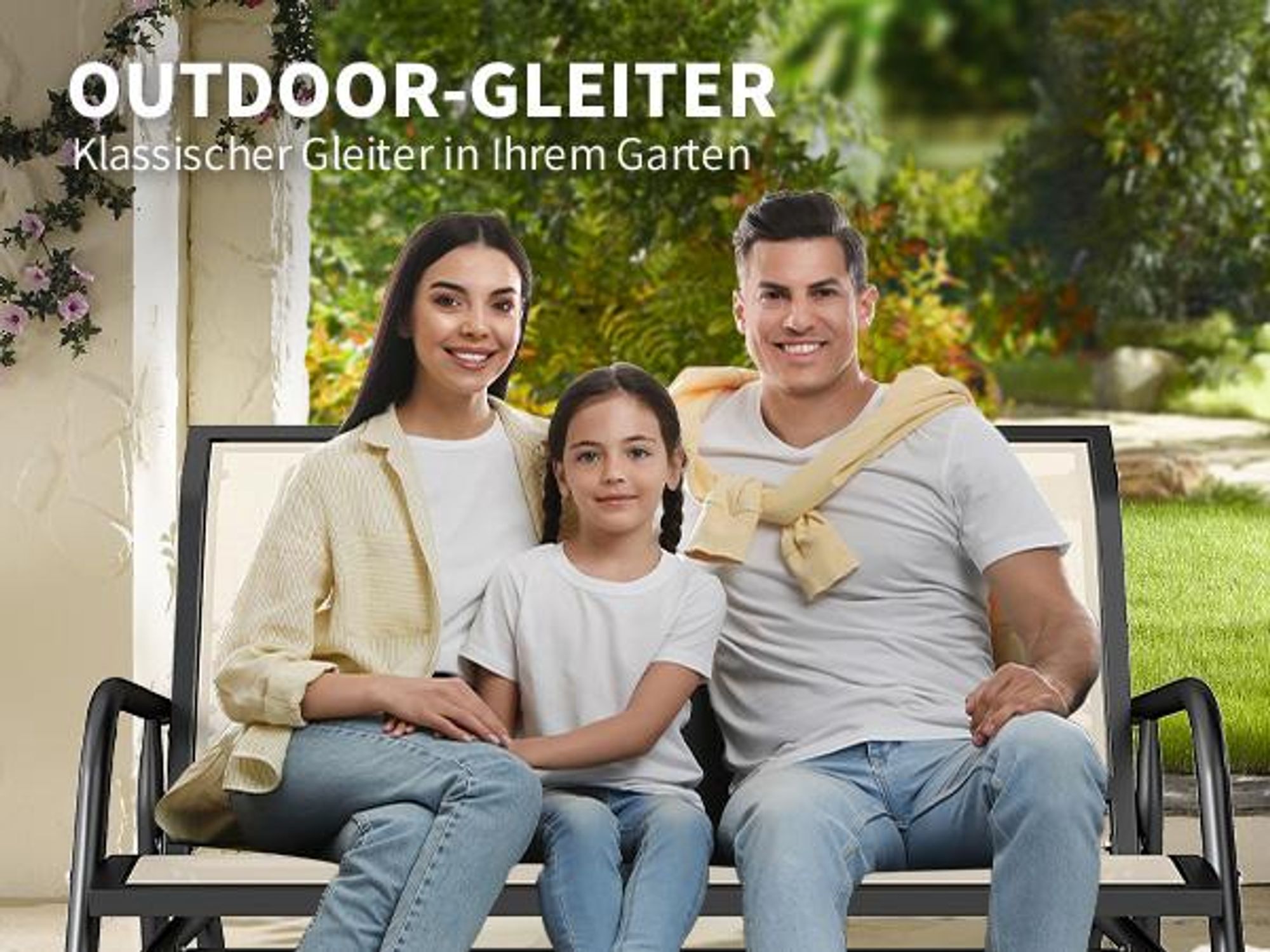 Outsunny Schaukelstuhl Gartenschaukel Gartenbank Sitzbank Parkbank