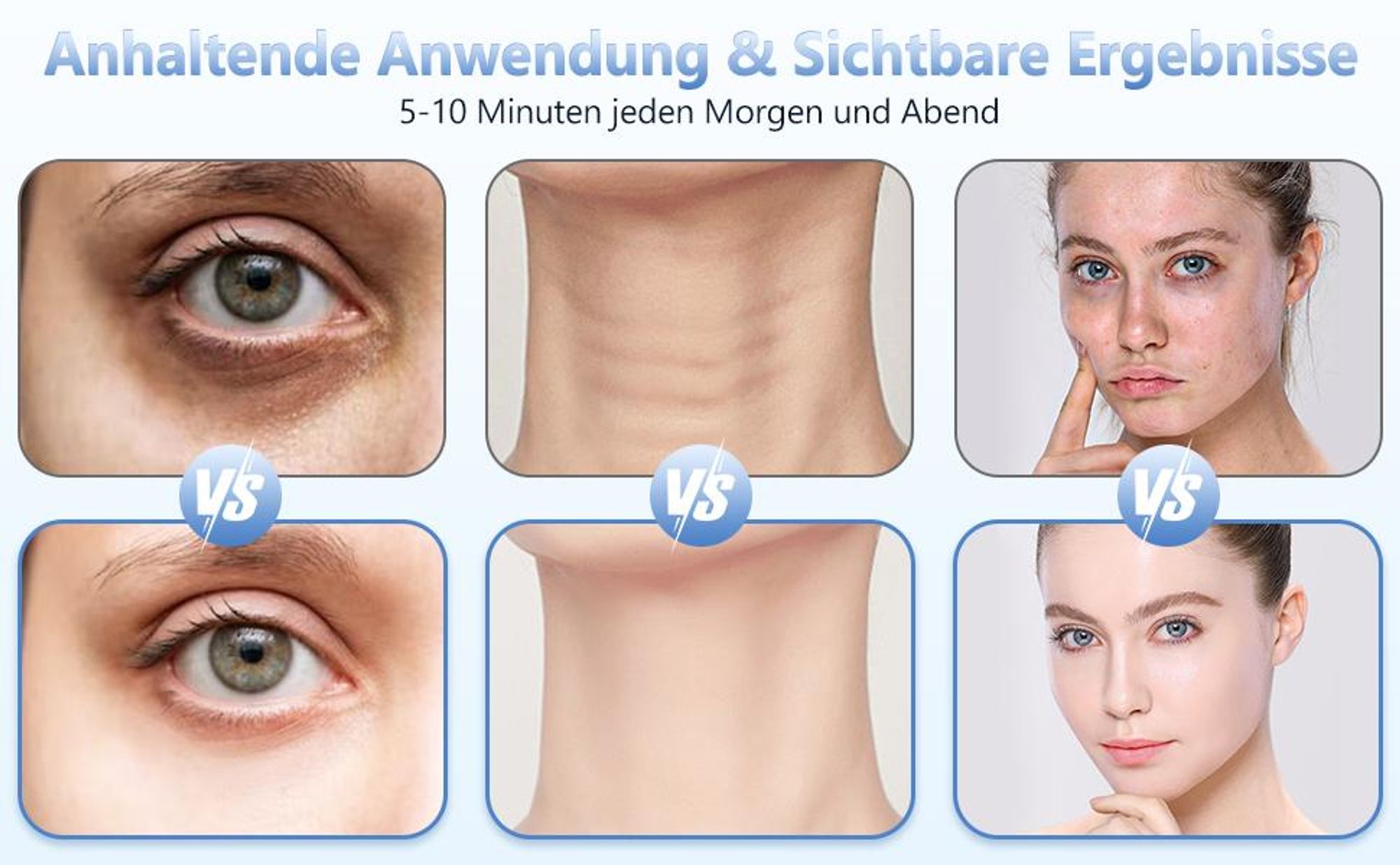 Elektrische Gesichtsmassagegerät, Face Lifting Gerät, EMS Gesichtsmassage, 6 Modi, Gua Sha Elektrisch für Anti-Aging, Straffung und Straffe Haut