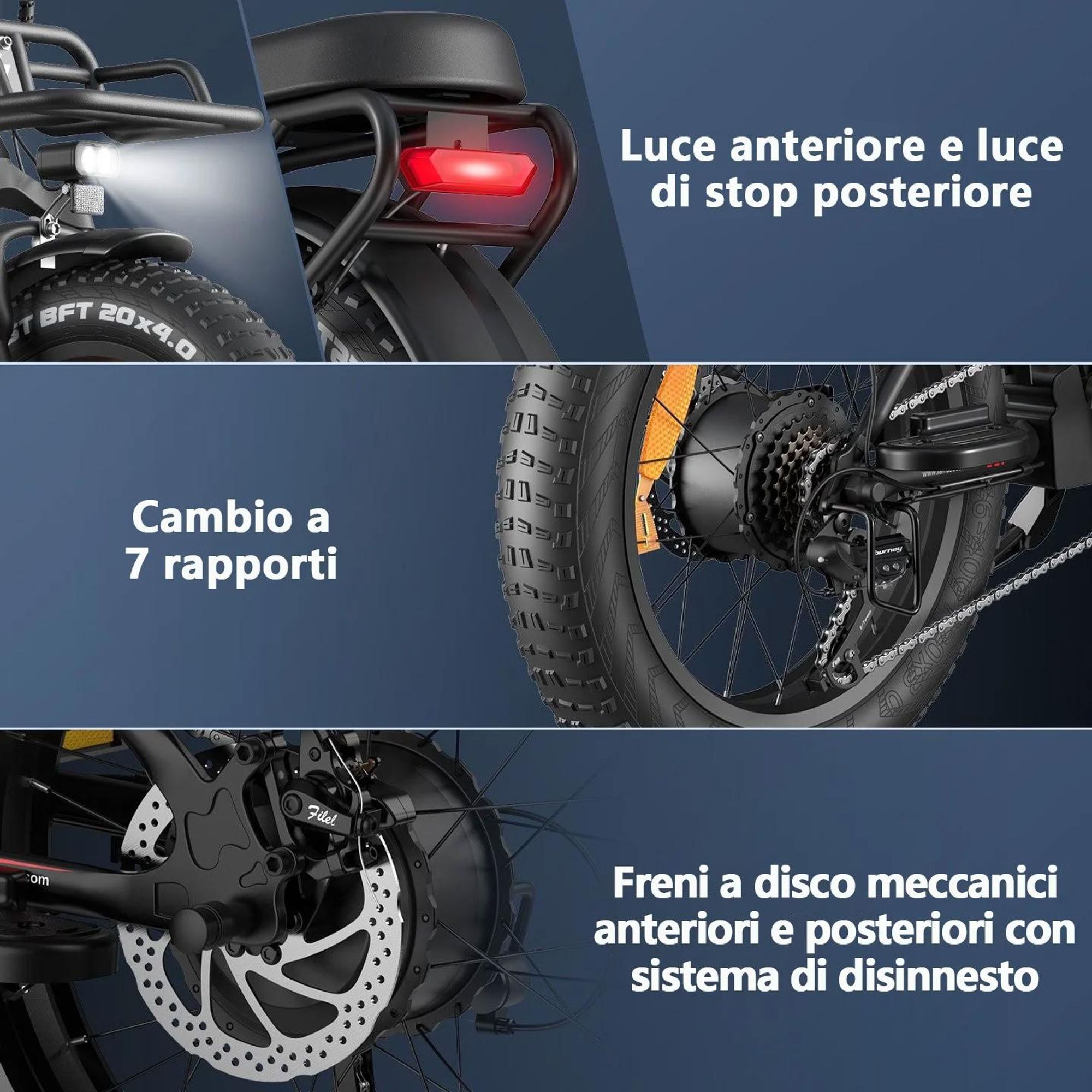 Electric Bike FAFREES F20 Max - Batteria 48V30AH Pneumatico 20" Freno a disco meccanico - Nero