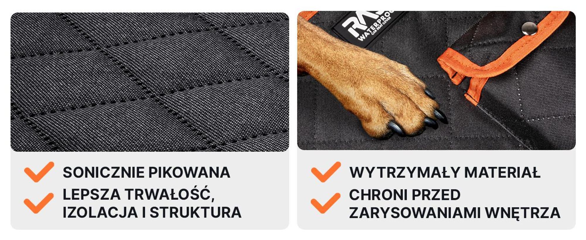 Mata dla Psa do Samochodu Pokrowiec na Siedzenie 35 cm x 134 cm RAGI