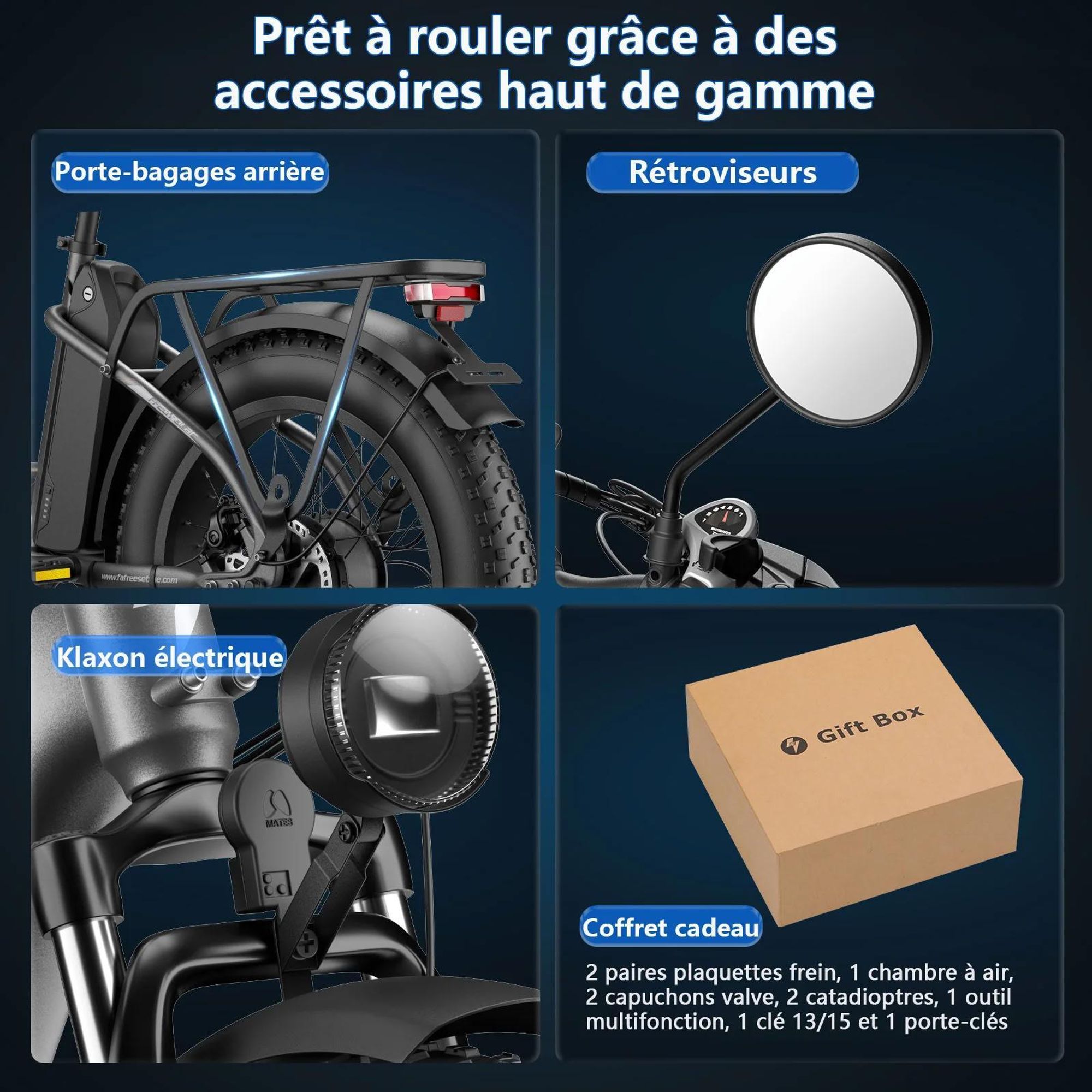 Vélo Électrique FAFREES FF20 Polar - Batterie 48V12*2AH 20" Frein à Disque Hydraulique - Gris Bleu