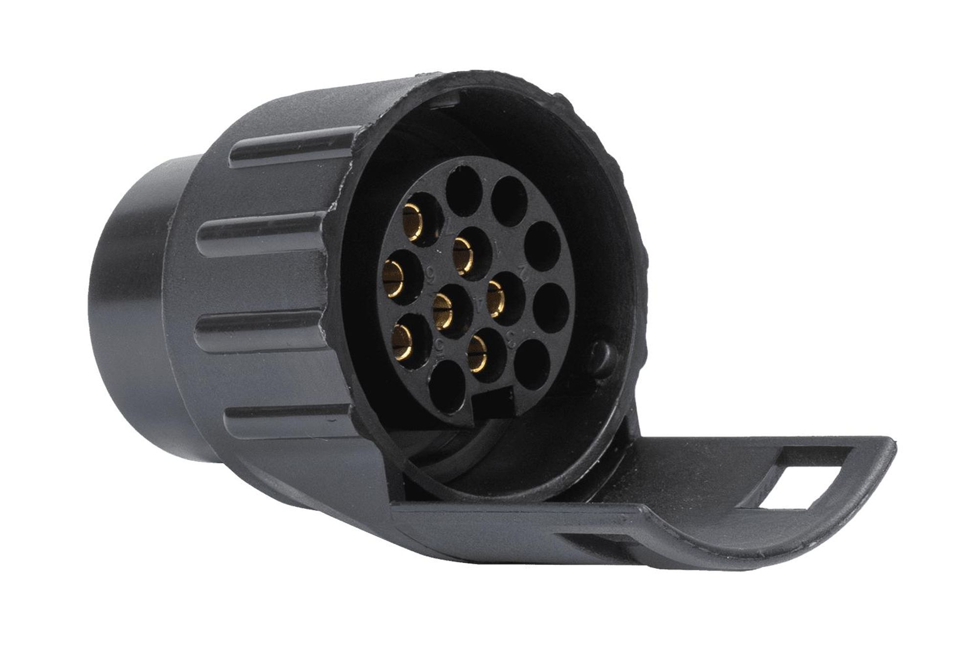 UNITRAILER Adapter 7 auf 13-polig 12 bis 24 V PVC rostgeschützte Metallstifte für Anhänger Anschluss an 7-polige Steckdose