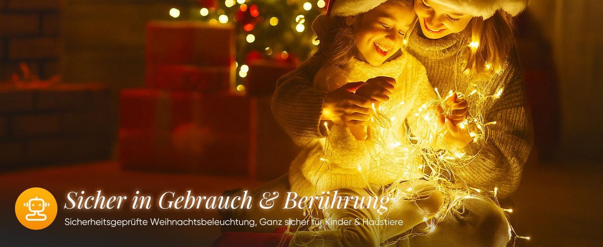 SALCAR 15m 220er LED Lichterkette Weihnachten, für Weihnachtsdeko Party Hochzeit, Transparente Kabel, Warmweiß