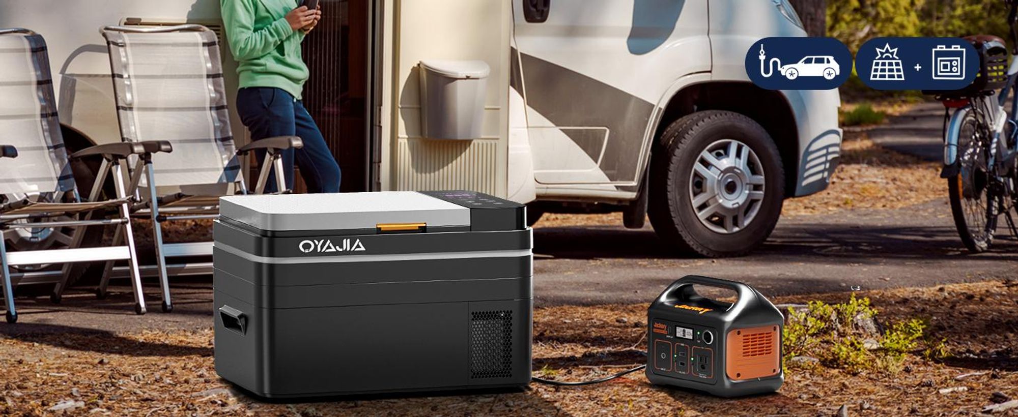 Kompressor Kühlbox 31L, Kühlbox Auto Kompressor mit 12/24V DC & 240V AC, tragbarer Kühlschrank Gefrierschrank Kühlschrank Kühler für Auto, RV, Camping