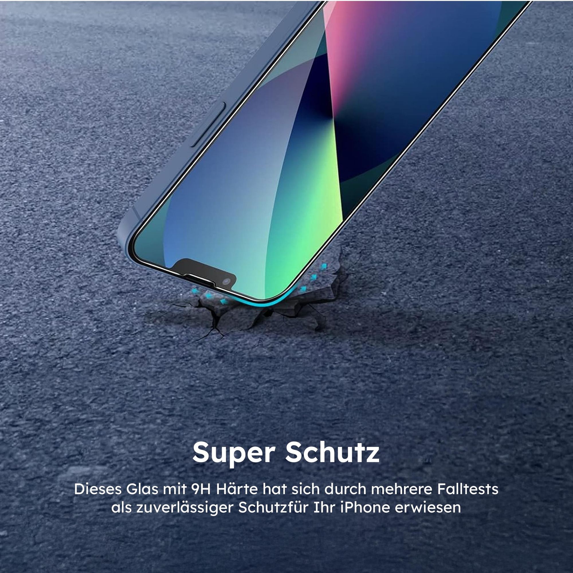 alkaya. iPhone 13/13 Pro/14 Displayschutzglas, Panzerglas, Schutzfolie - Transparent