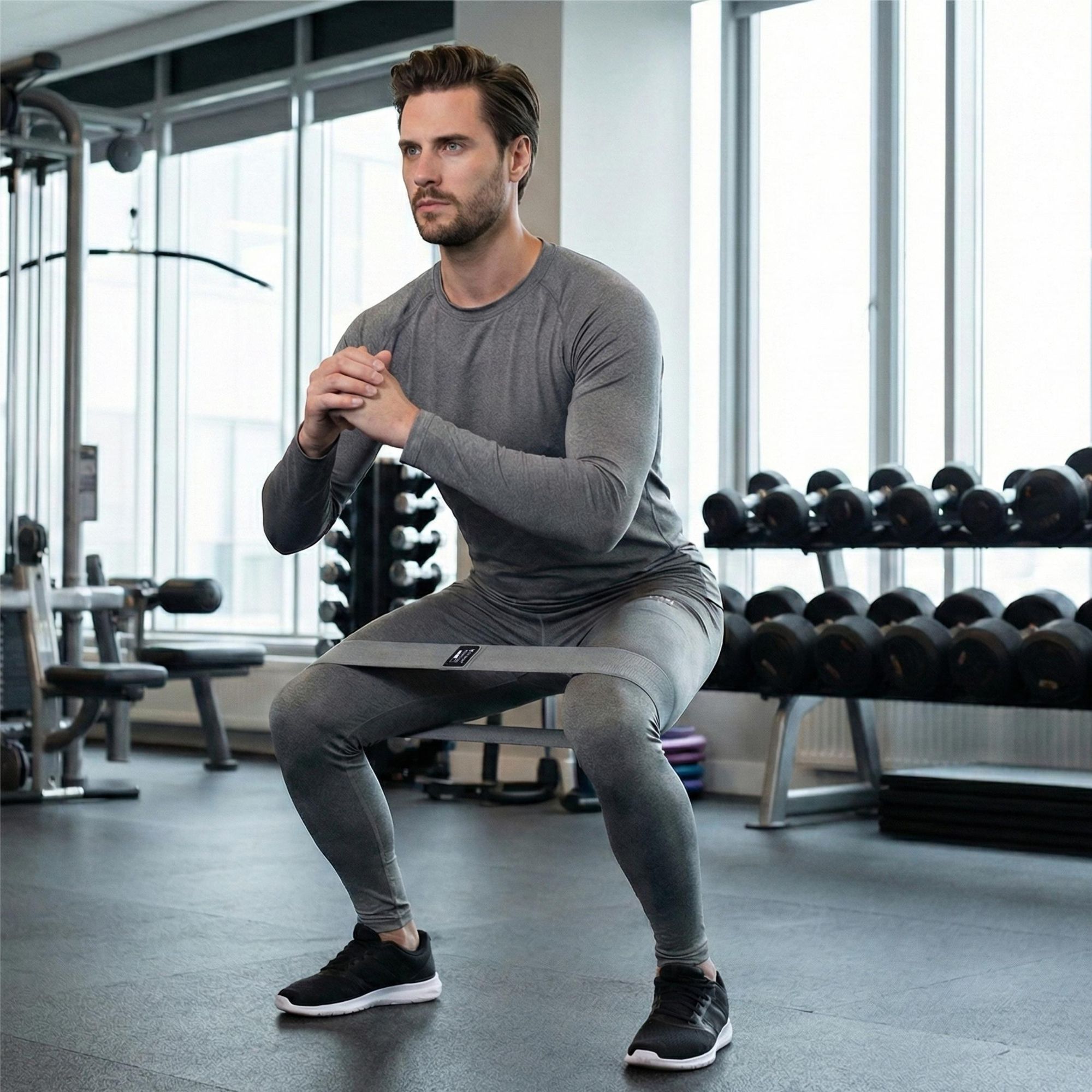 Widerstandsbänder 3er Set Stoff Fitnessbänder Textil Booty Bands für Beine & Po - Starke Trainingsbänder Elastische Gymnastikbänder inkl. + E-Book
