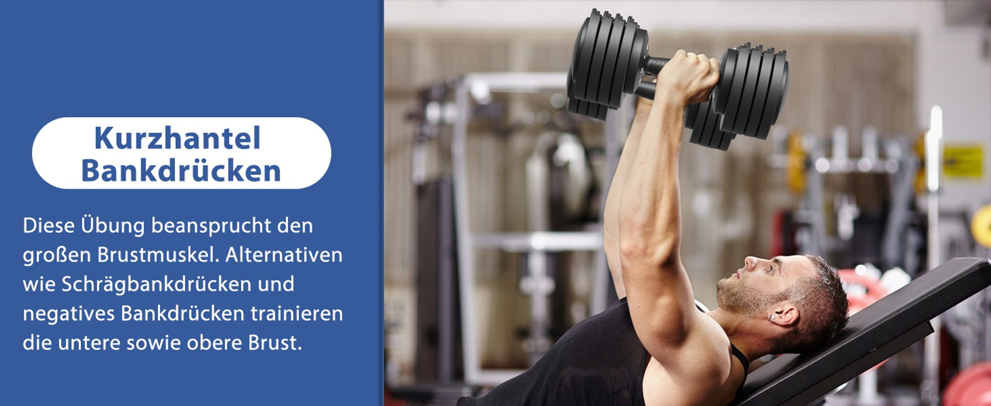 DH Fitlife Verstellbare Hanteln 12kg x 2, Platzsparende Kurzhanteln mit 5 Gewichtsstufen (2-12kg), 2er Set für Fitness und Körpertraining