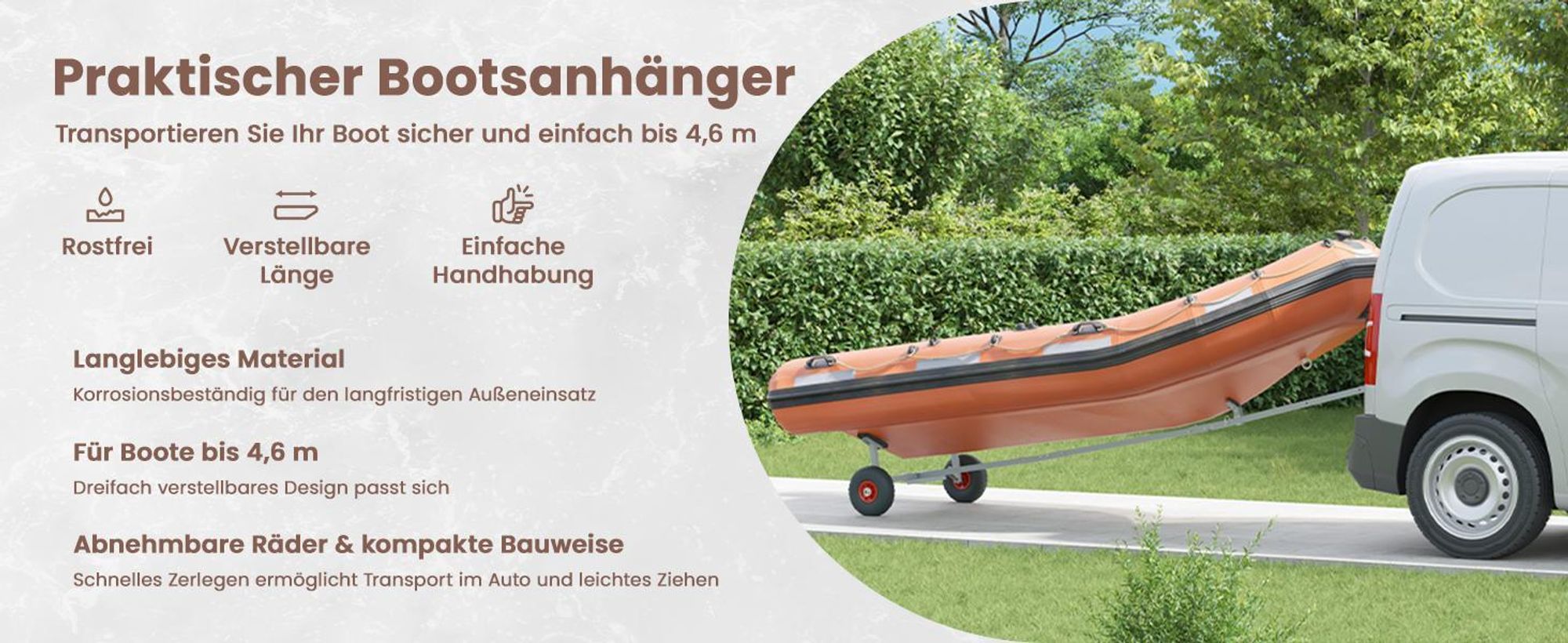 vidaXL Bootsanhänger