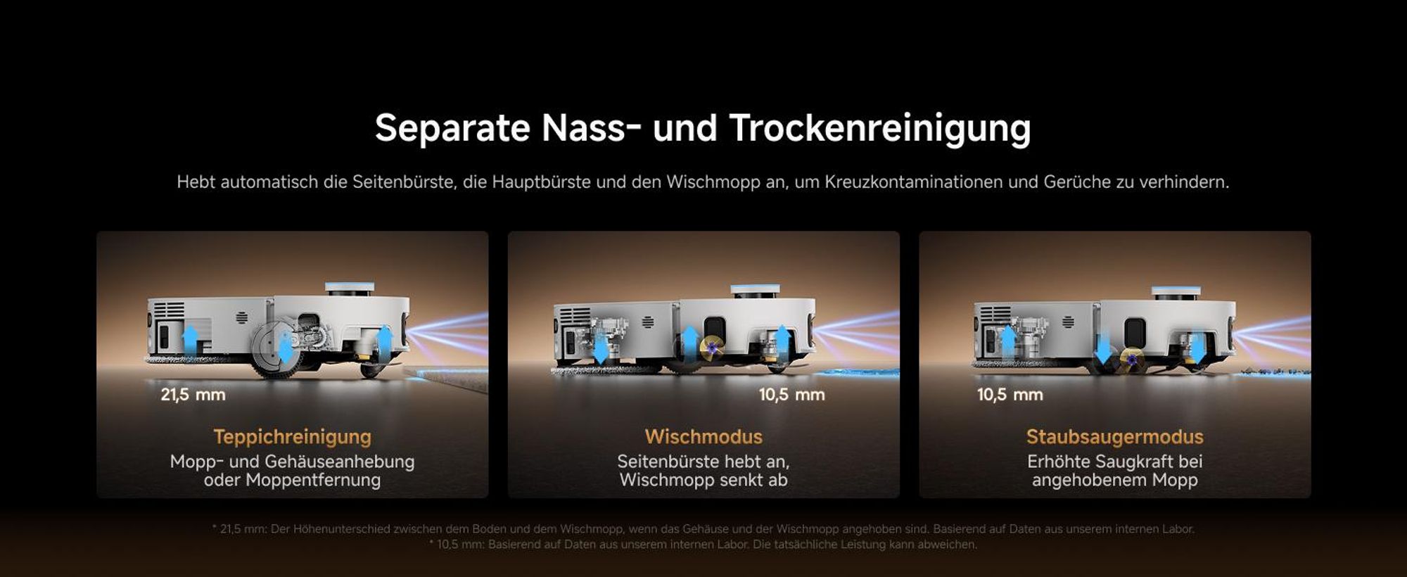 DREAME X60 Pro Ultra Complete Saug- und Wischroboter mit Wischfunktion,42KPa,DuoBrush 2.0,KI Omni 3.0,10cm Anhebung,100°C Wischmopp,100% Entwirrung