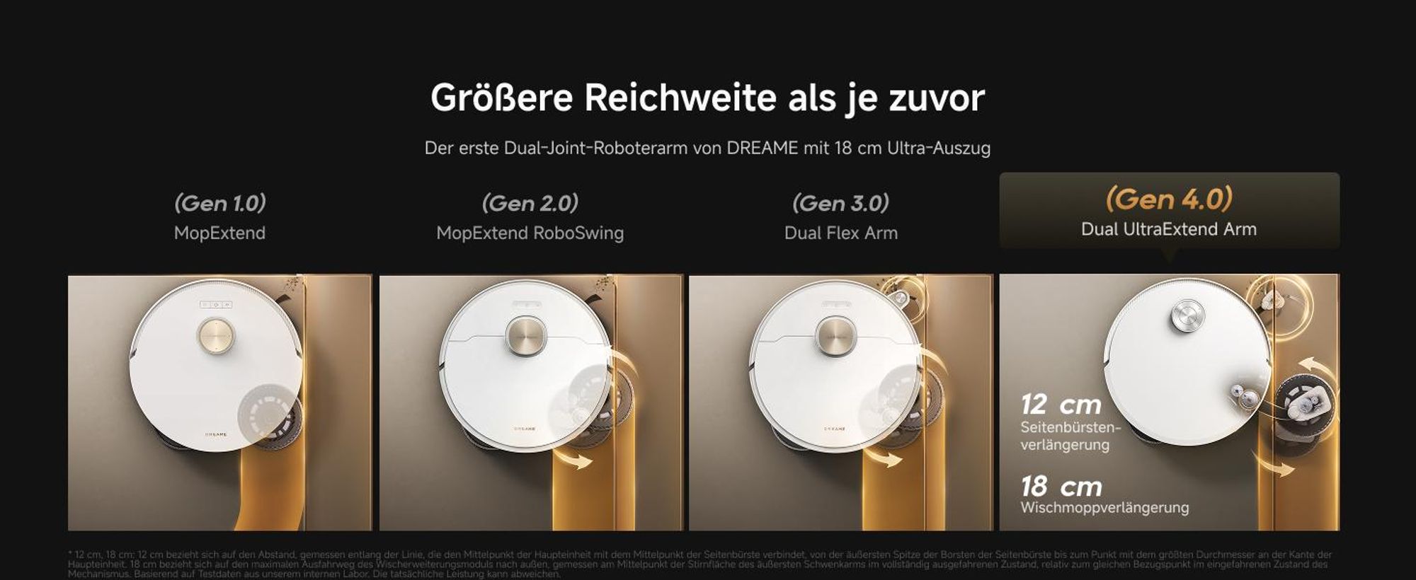 DREAME X60 Pro Ultra Complete Saug- und Wischroboter mit Wischfunktion,42KPa,DuoBrush 2.0,KI Omni 3.0,10cm Anhebung,100°C Wischmopp,100% Entwirrung