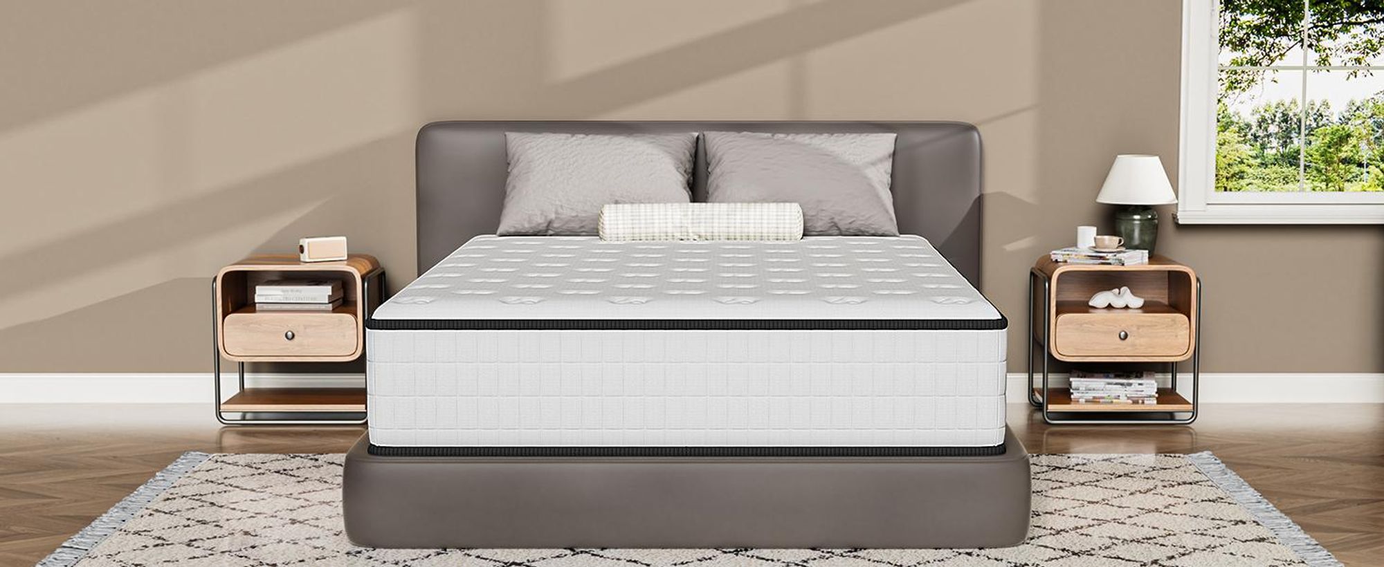 DEWINNER Matratze, 90 x 190, Schaumstoff 30 cm und Memory-Schaum-Matratze, perfekte Unterstützung, hohe Widerstandsfähigkeit, ultra-atmungsaktiv
