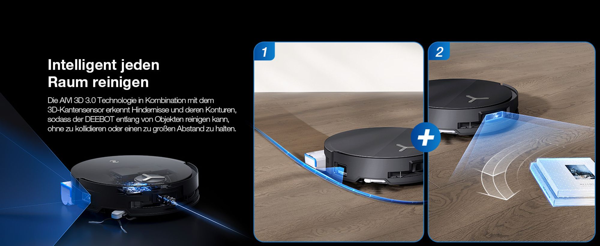 ECOVACS DEEBOT X8 OMNI Staubsauger Roboter mit Wischfunktion, 18.000 Pa, OZMO ROLLER Wischwalze/Moppwäsche mit 75°C heißem Wasser Saugroboter Weiß