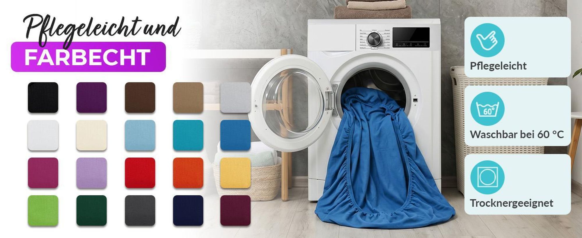EllaTex Jersey Spannbettlaken 180x200–200x200 Baumwolle – weich, atmungsaktiv, Spannbetttuch mit Gummizug, in Farbe: Dunkelgrün
